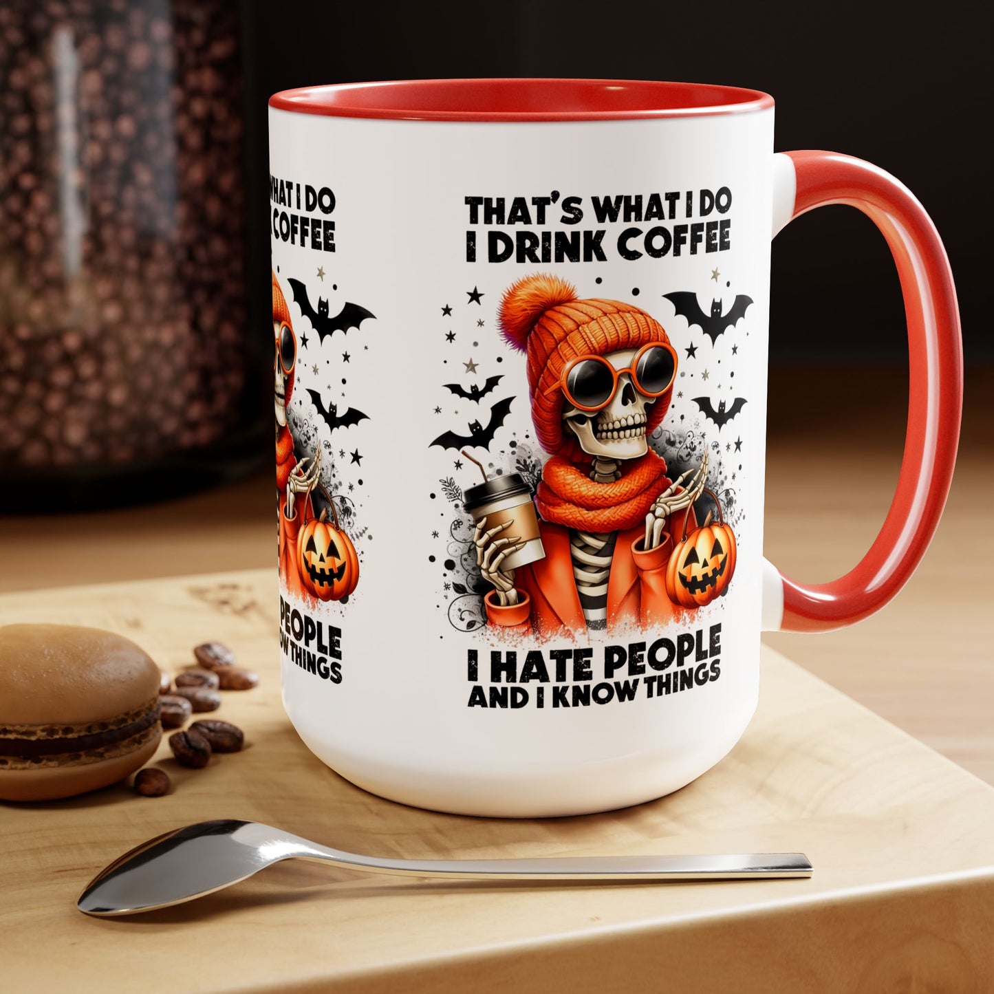 Happy Halloween Coffee Mug,  Let's Go Halloween Coffee Mug, Trick or Treat Halloween Coffee Mug, Cute Skeleton Coffee Mug, Spooky Season Halloween Coffee Mug.