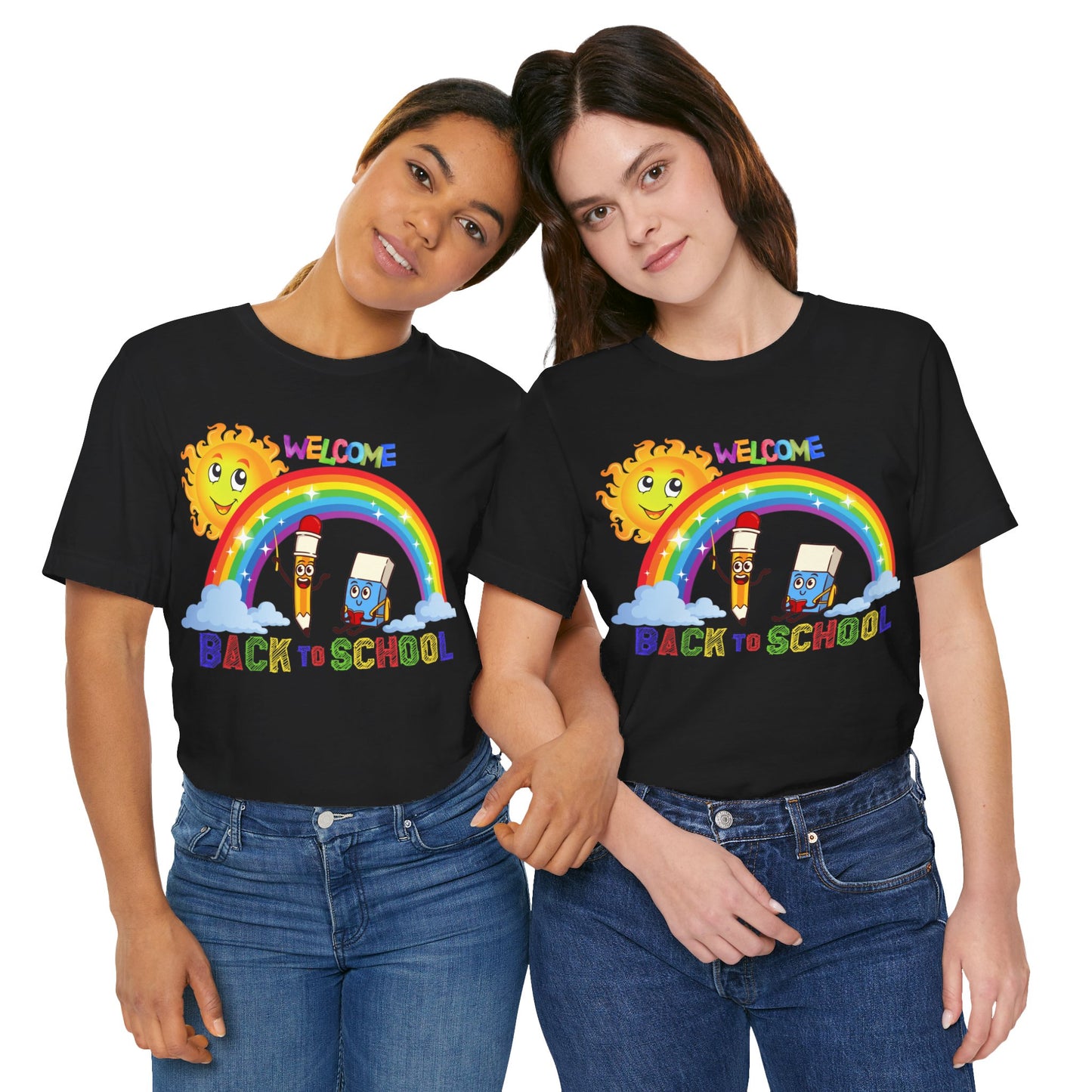 Welcome Back To School T-Shirt, Hello Teacher T-Shirt, Back To School T-Shirt, Teach Love Inspire Teacher Shirt, Teacher Back To school unisex jersey short sleeve.First Day Vibes T-Shirt.