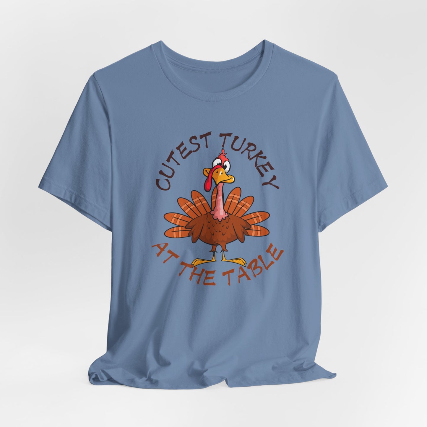 Cutest Turkey At The Table T-shirt, Happy Thanksgiving T-shirt, Happy thanksgiving 2024 T-shirt, Thanksgiving Gift,Turkey Shirt, Family Thanksgiving, Holiday Outfit.