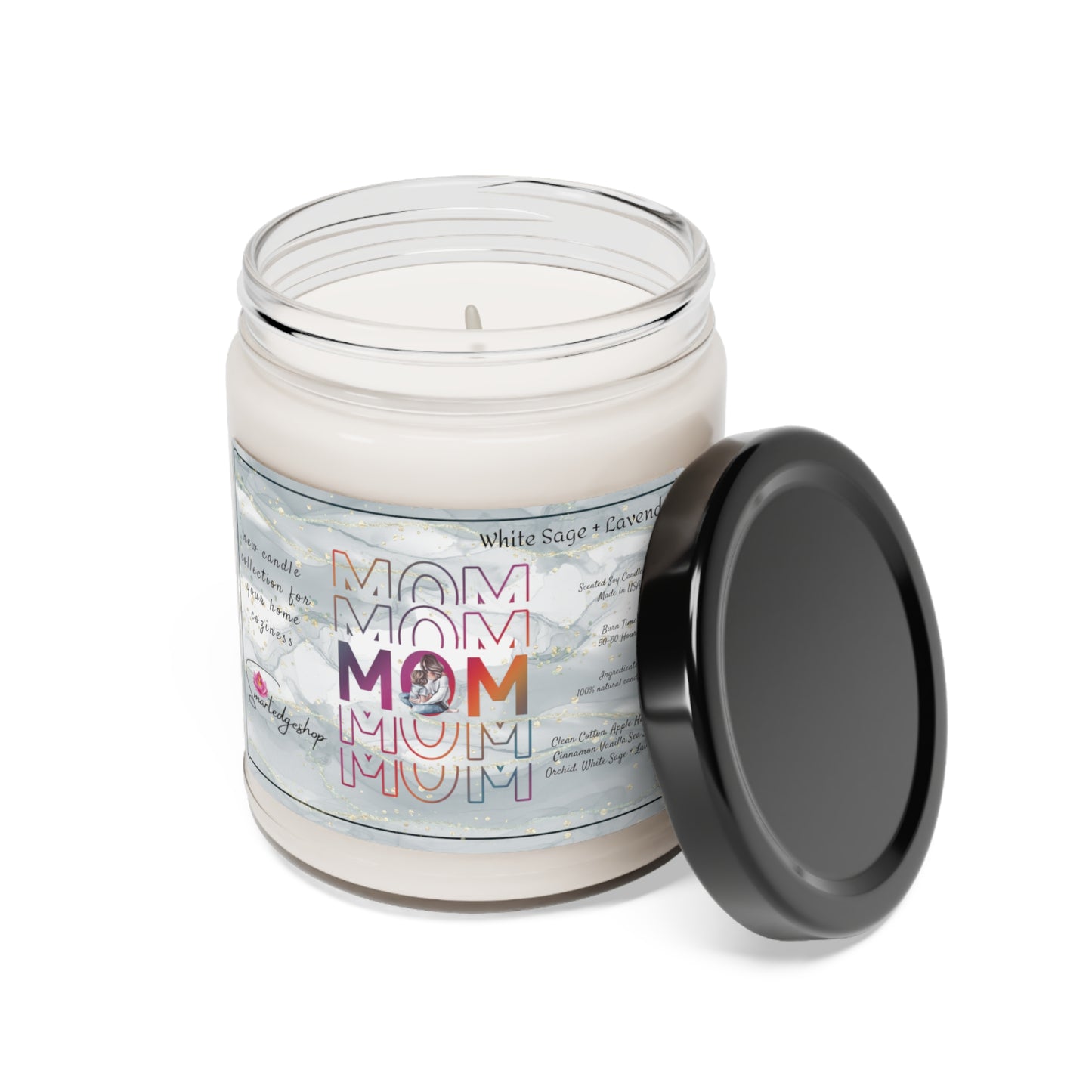 Happy Mother's Day Scented Soy Candle, 9oz, Gift for mom.