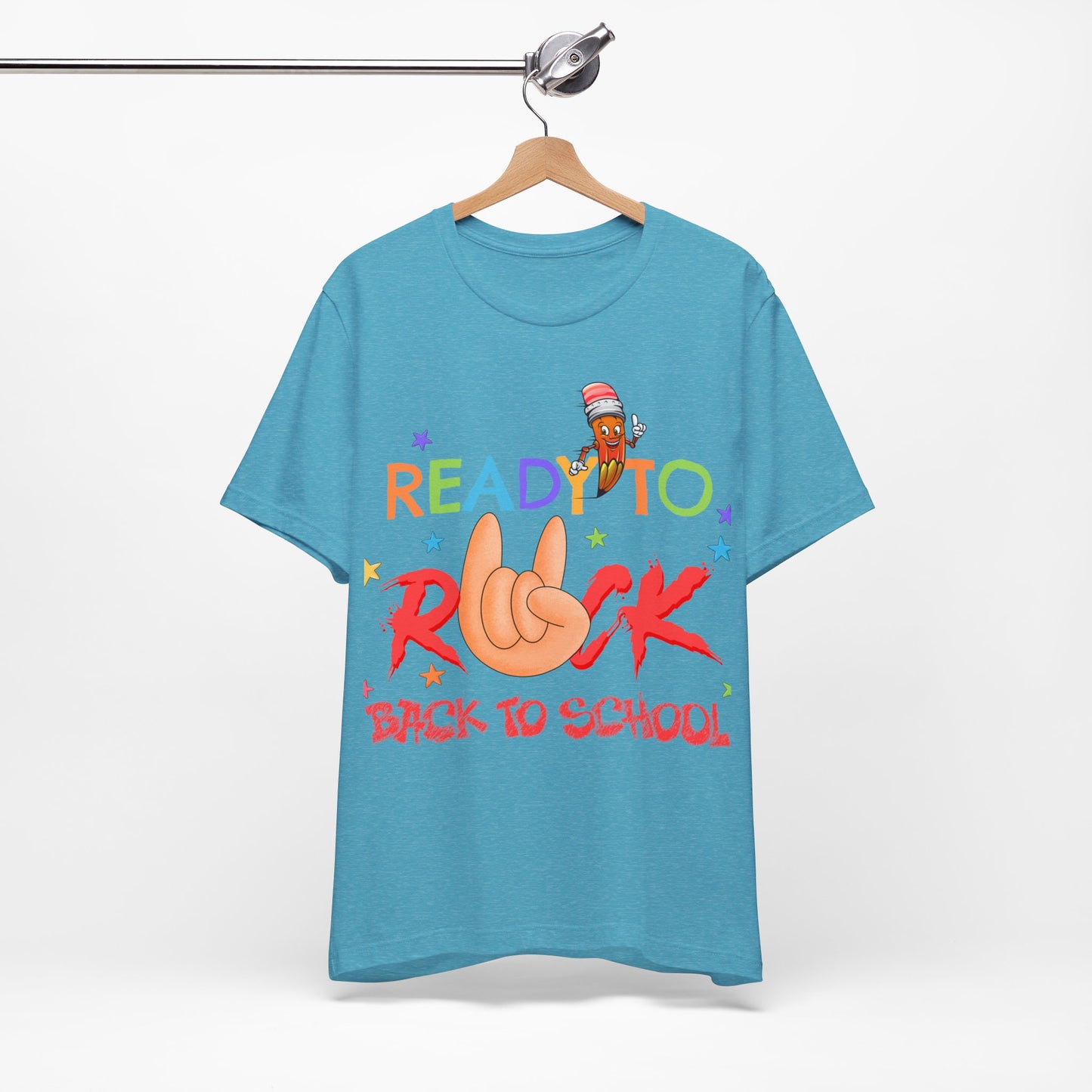 Ready To Rock T-Shirt, Back To School T-Shirt, Teach Love Inspire Teacher Shirt, Teacher Back To school unisex jersey short sleeve.First Day Vibes T-Shirt.