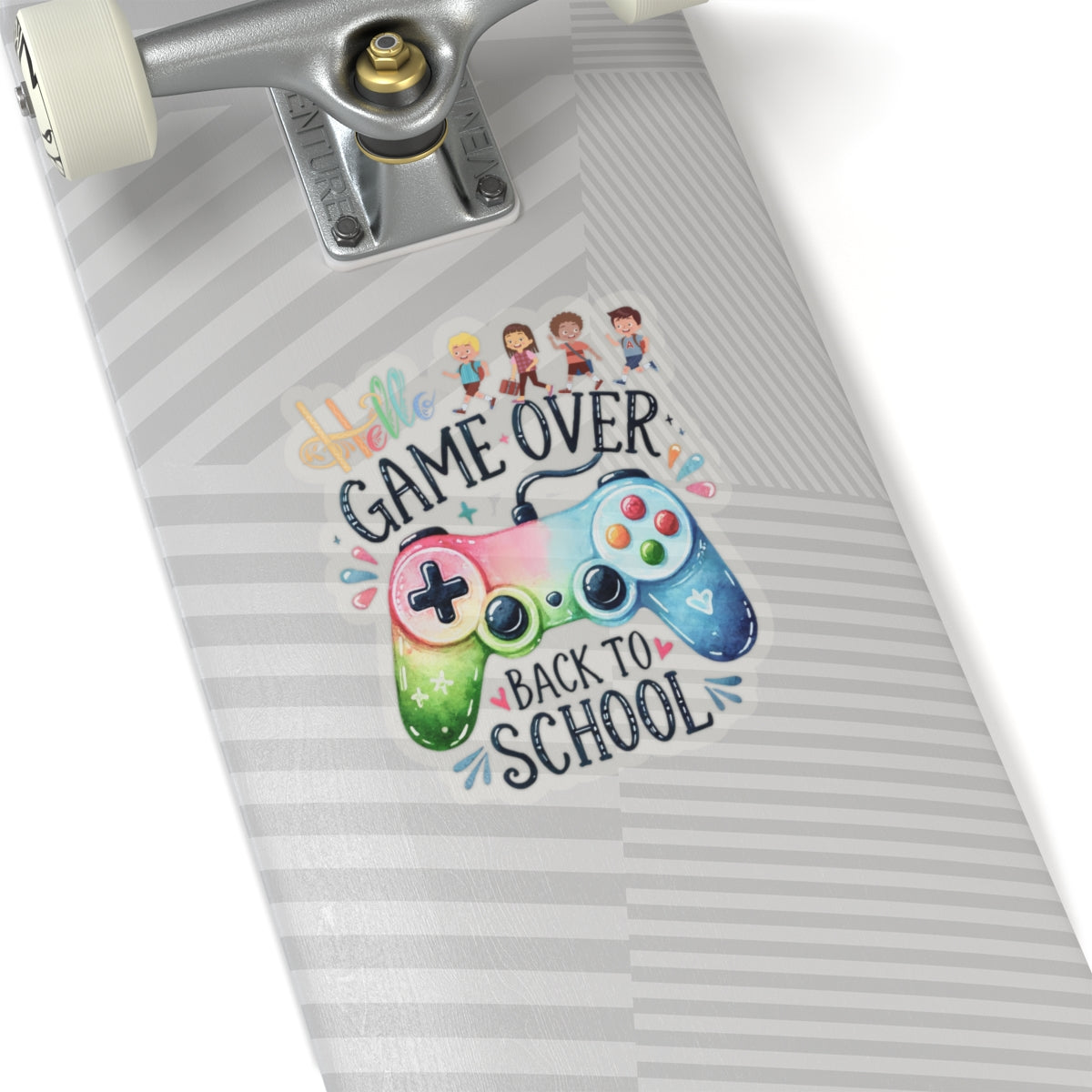 Hello Game Over Back To School Kiss-Cut Stickers, First Grade Squad Kiss-Cut Stickers, Gift for First graders, Ready for School, Back to Learning.