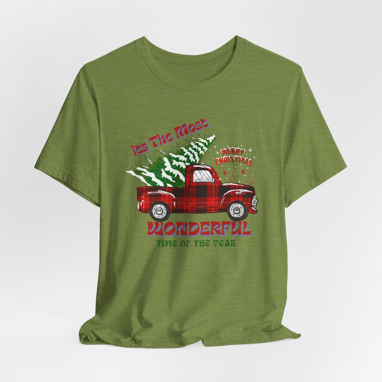 It's The Most Wonderful Time Of The Year Unisex Tee, Christmas Shirt, Christmas Outfit, Merry Christmas T-shirt, Merry Christmas 2024 T-shirt, Christmas Gift, Family Holiday Outfit.