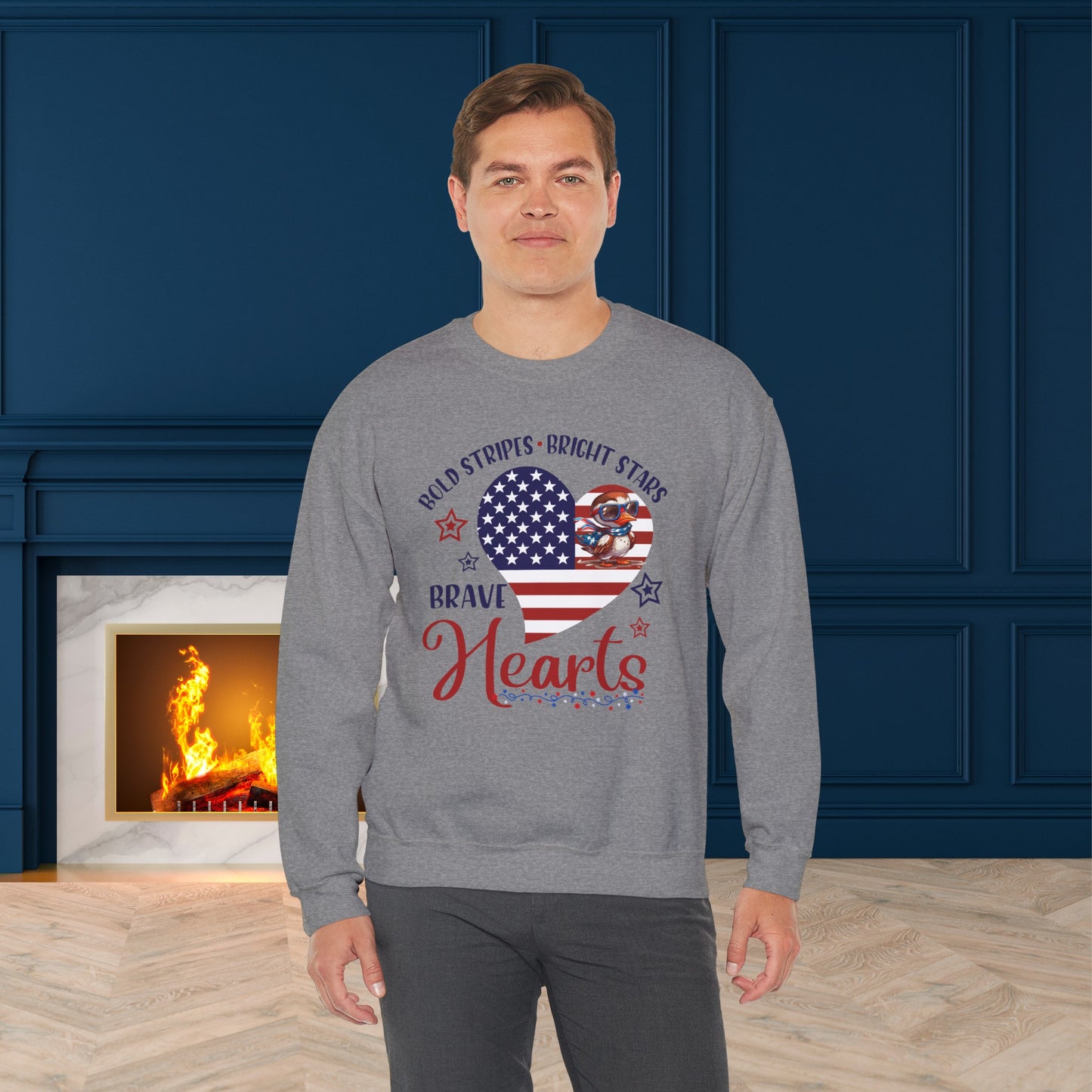 Happy 4th Of July Sweatshirt, Fourth of July unisex heavy blend crewneck sweatshirt.