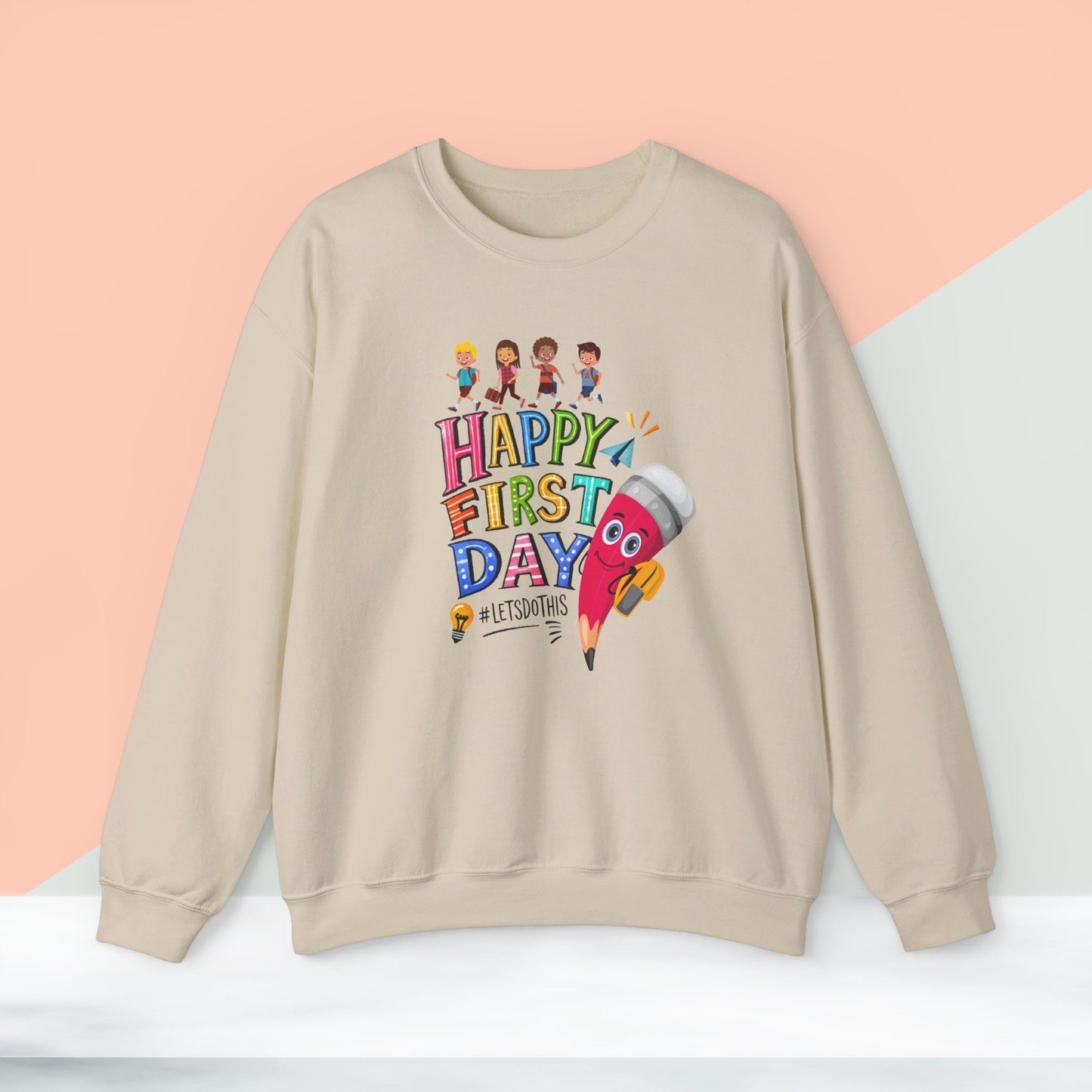 We Love Teachers Sweatshirt, Back To school unisex heavy blend crewneck sweatshirt, Teacher Back To school  Sweatshirt. First Day Vibes Sweatshirt.