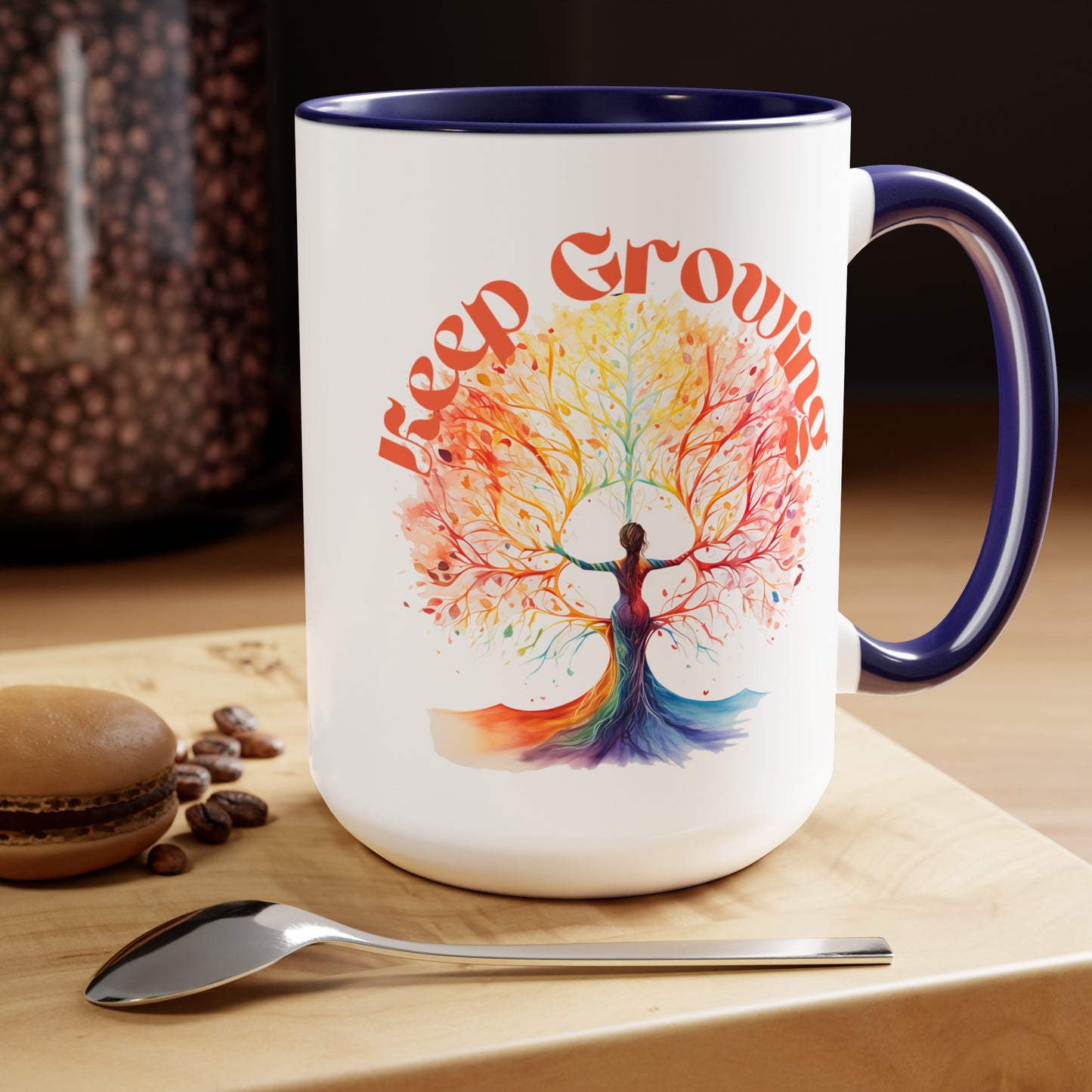 Keep Growing Yoga Coffee Mug, Cute Yoga Coffee Mug, Yoga lovers Coffee Mug, Yoga Instructor Gift, Gift For Yoga lover, Gift For Yogi.