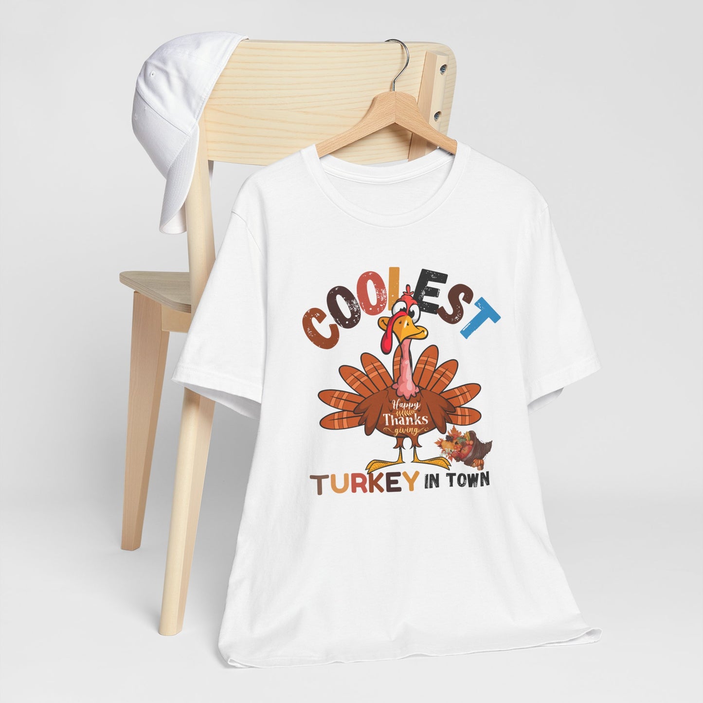 Coolest Turkey InTown T-shirt, Happy Thanksgiving T-shirt, Happy thanksgiving 2024 T-shirt, Thanksgiving Gift,Turkey Shirt, Family Thanksgiving, Holiday Outfit.