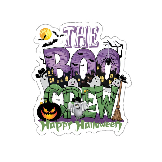 The Boo Crew Halloween Kiss-Cut Stickers, Spooky Vibes Happy Halloween Kiss-Cut Stickers, Happy Halloween Kiss-Cut Stickers, Spooky Season Kiss-Cut Stickers, Trick Or Treat Halloween Kiss-Cut Stickers.