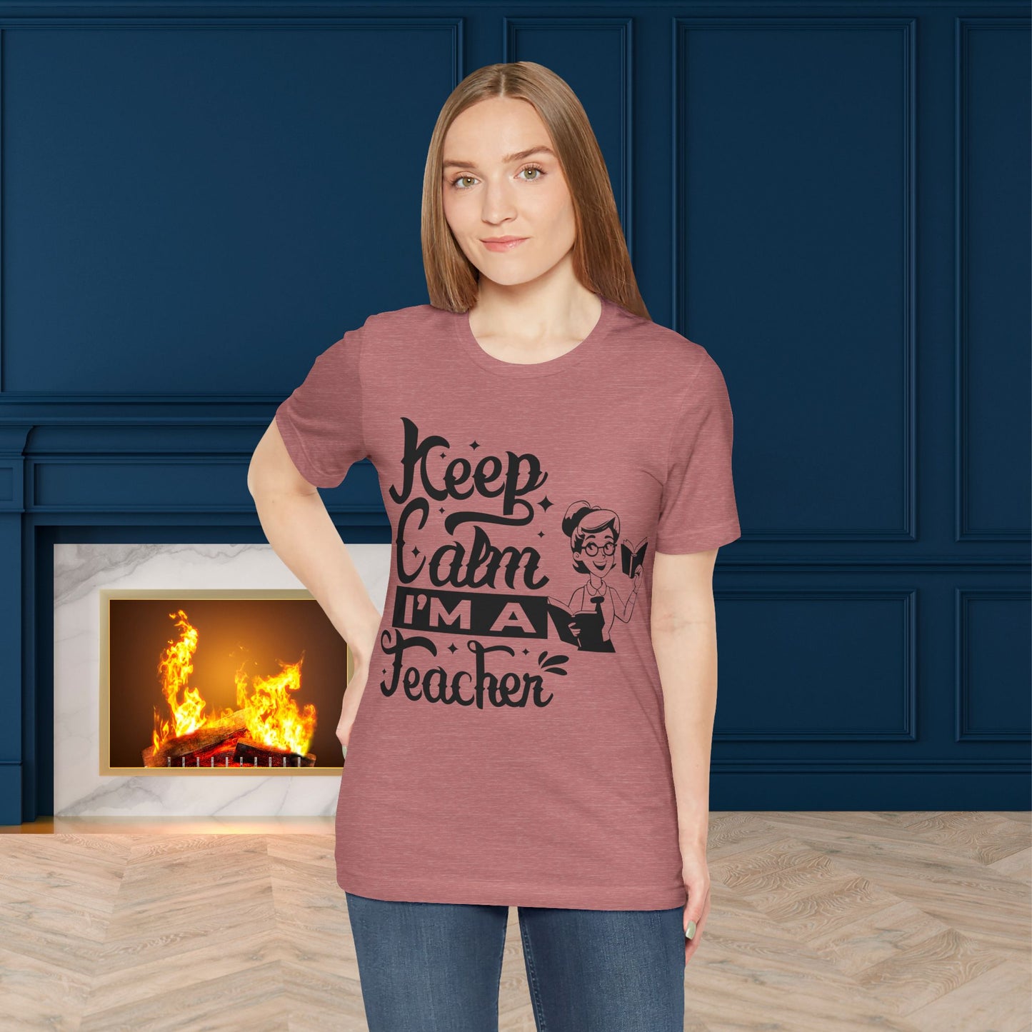 Keep Calm I Am A Teacher T-Shirt, Back To School T-Shirt, Teach Love Inspire Teacher Shirt, Teacher Back To school unisex jersey short sleeve.First Day Vibes T-Shirt.