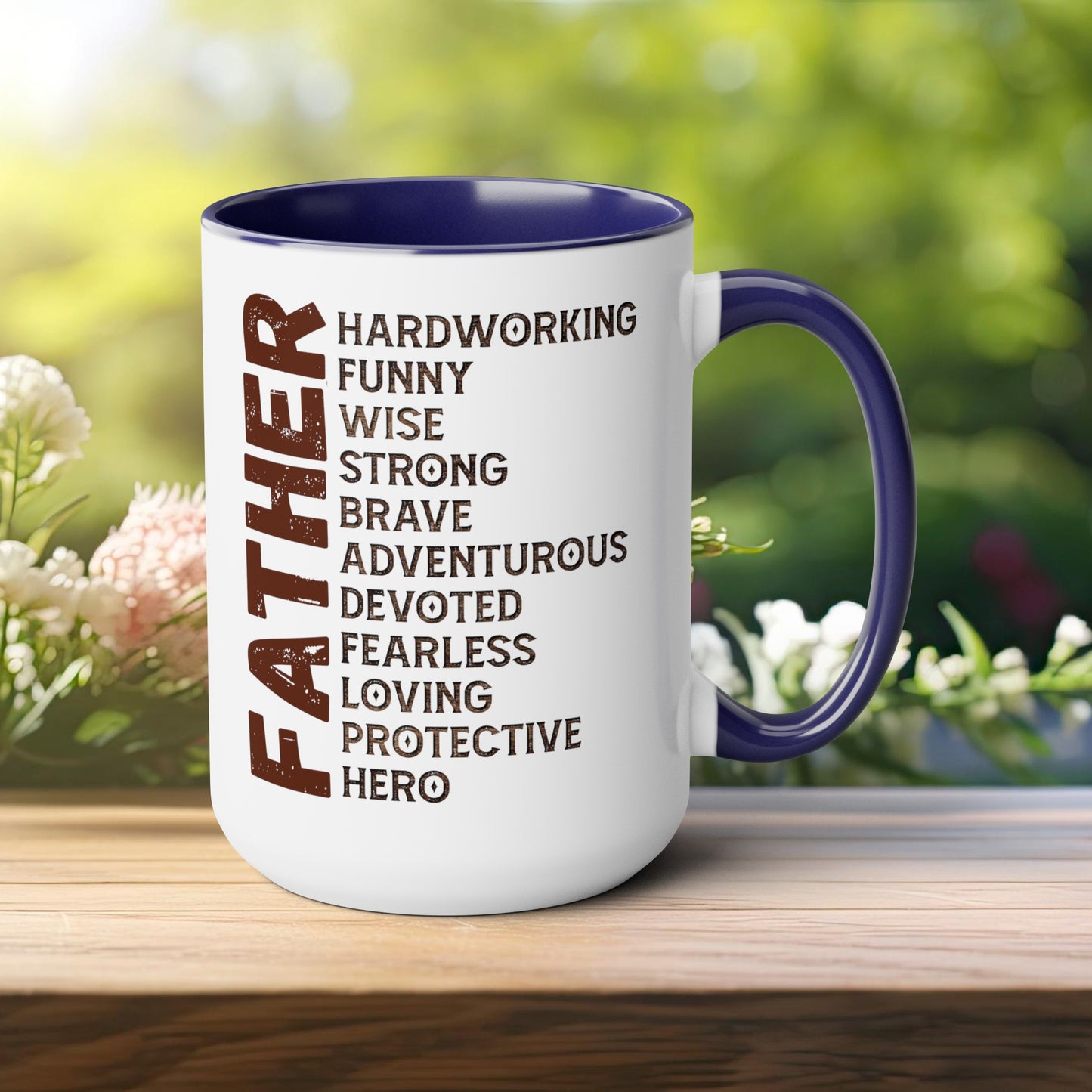 Happy father's dayTow-Tone Coffee Mug.15oz, Gift for Dad, Daddy's Coffee Mug