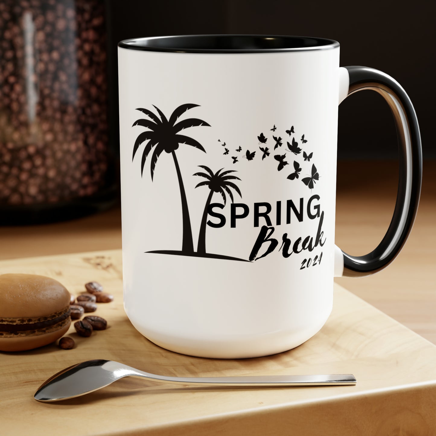 Spring Break 2024 Two-Tone Coffee Mugs, 15oz