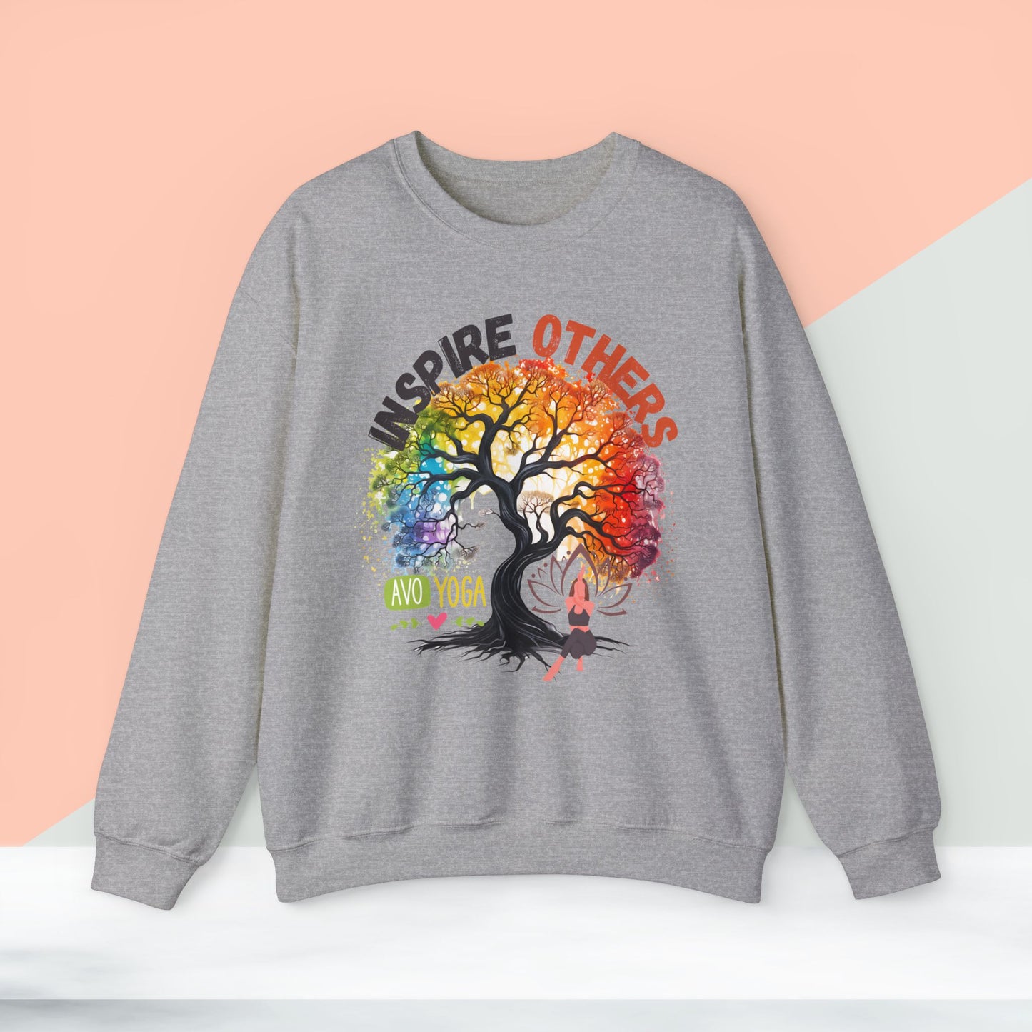 Inspire Others Yoga unisex heavy blend crewneck sweatshirt,Yoga workout Sweatshirt,Yoga lovers Sweatshirt, Yoga Instructor Gift, Gym Sweatshirt, Gift For Yoga lovers, Gift For Yogi.