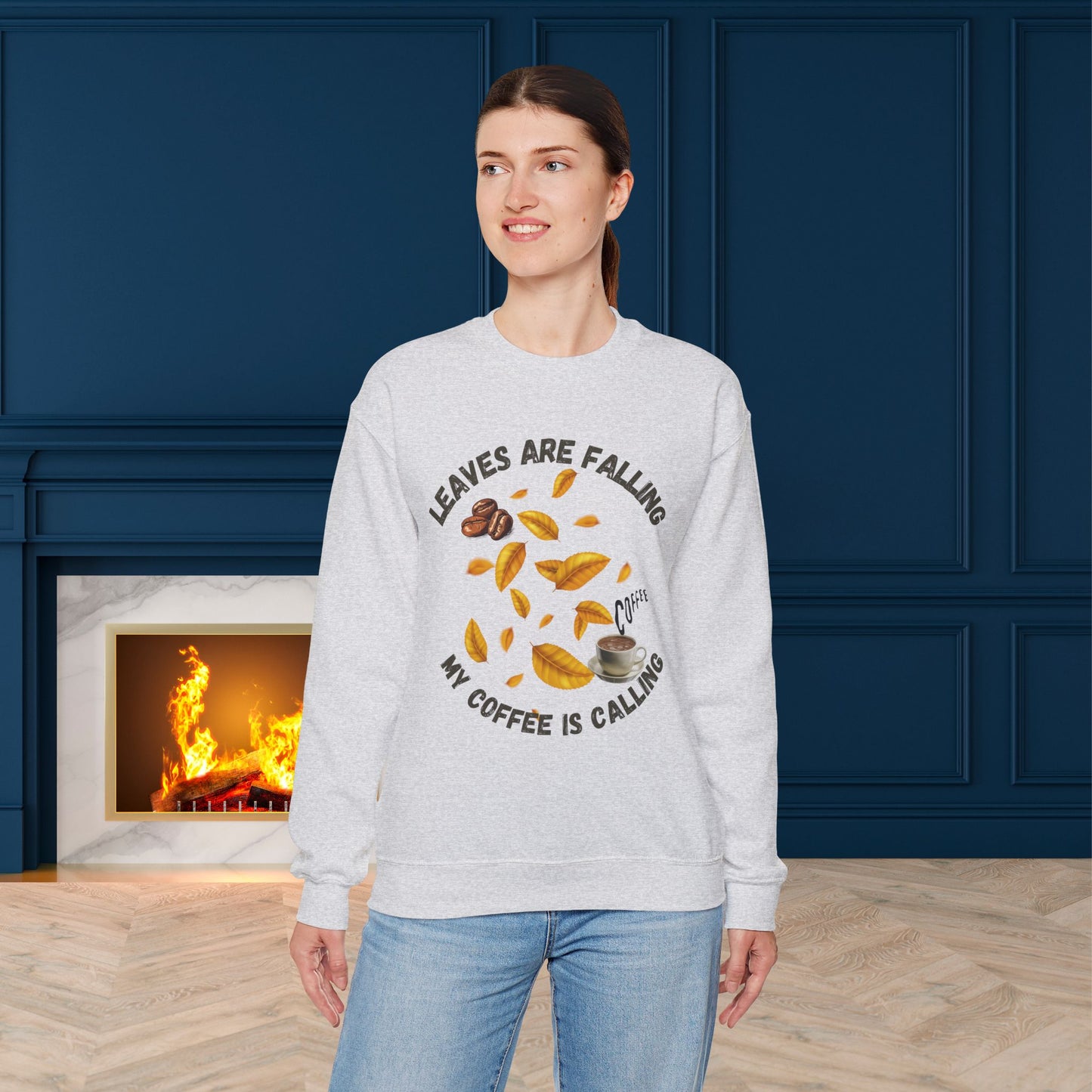 Leaves Are Falling Sweatshirt, HappyThanksgiving Sweatshirt - Unisex Heavy Blend, Happy Thanksgiving2024 Sweatshirt, Thanksgiving Gift, Festive Sweatshirt.