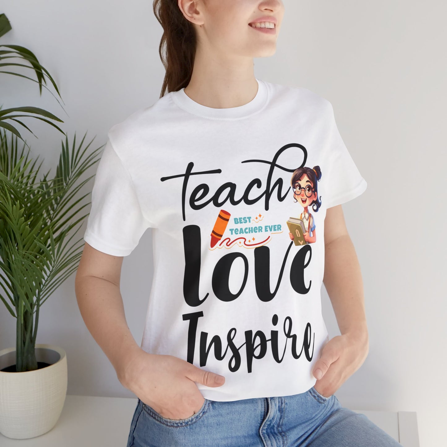 Teach Love Inspire T-shirt, Hello Teacher T-Shirt, Back To School T-Shirt, Teach Love Inspire Teacher Shirt, Teacher Back To school unisex jersey short sleeve.First Day Vibes T-Shirt.