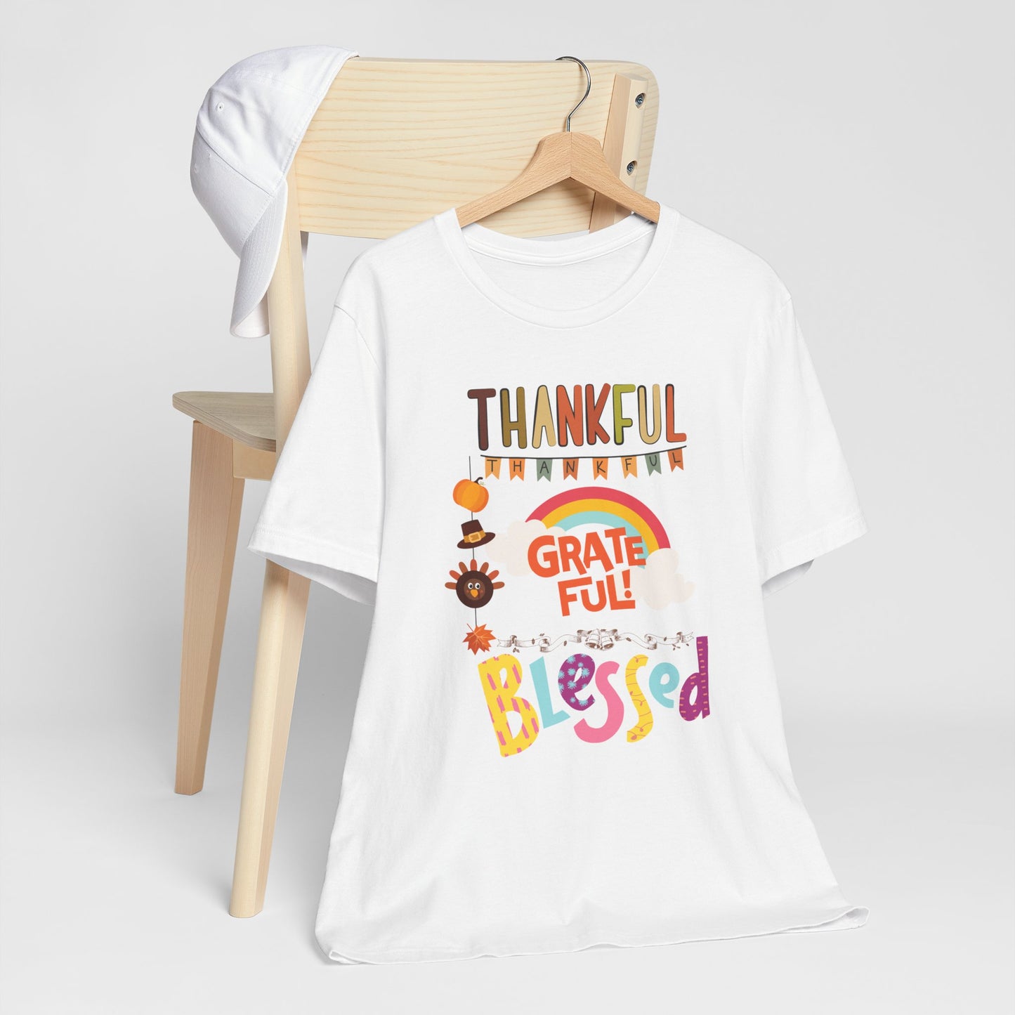 Thankful Grateful Blessed T-shirt, Happy Thanksgiving T-shirt, Happy thanksgiving 2024 T-shirt, Thanksgiving Gift,Turkey Shirt, Family Thanksgiving, Holiday Outfit.