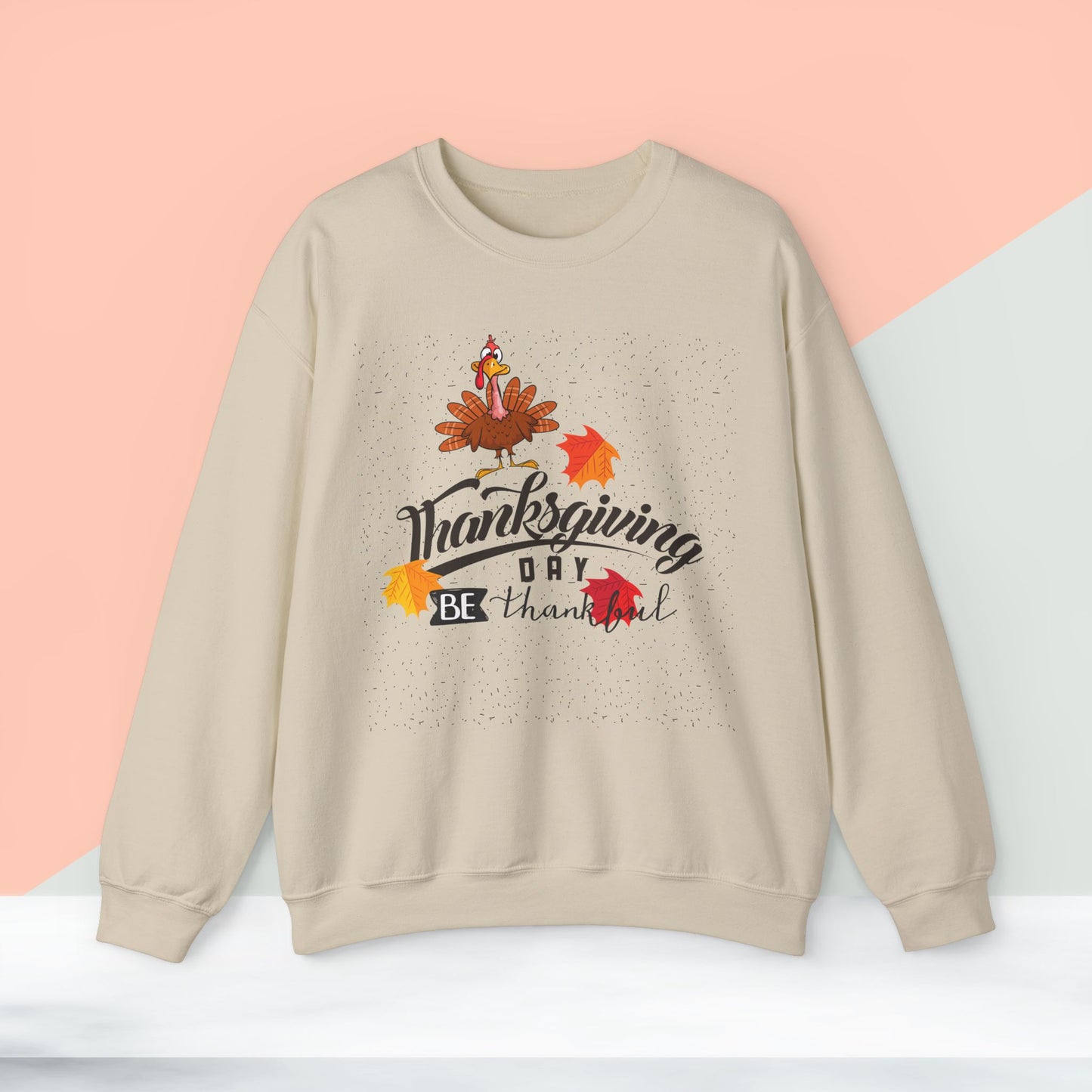 Be Thankful Sweatshirt,  HappyThanksgiving Sweatshirt - Unisex Heavy Blend, Happy Thanksgiving2024 Sweatshirt, Thanksgiving Gift, Festive Sweatshirt.