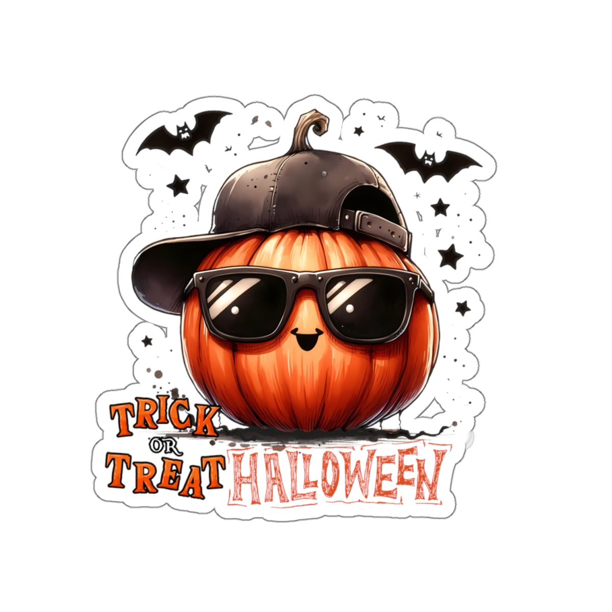 Cute Ghost Halloween Kiss-Cut Stickers, Happy Halloween Kiss-Cut Stickers, Spooky Season Kiss-Cut Stickers, Trick Or Treat Halloween Kiss-Cut Stickers.