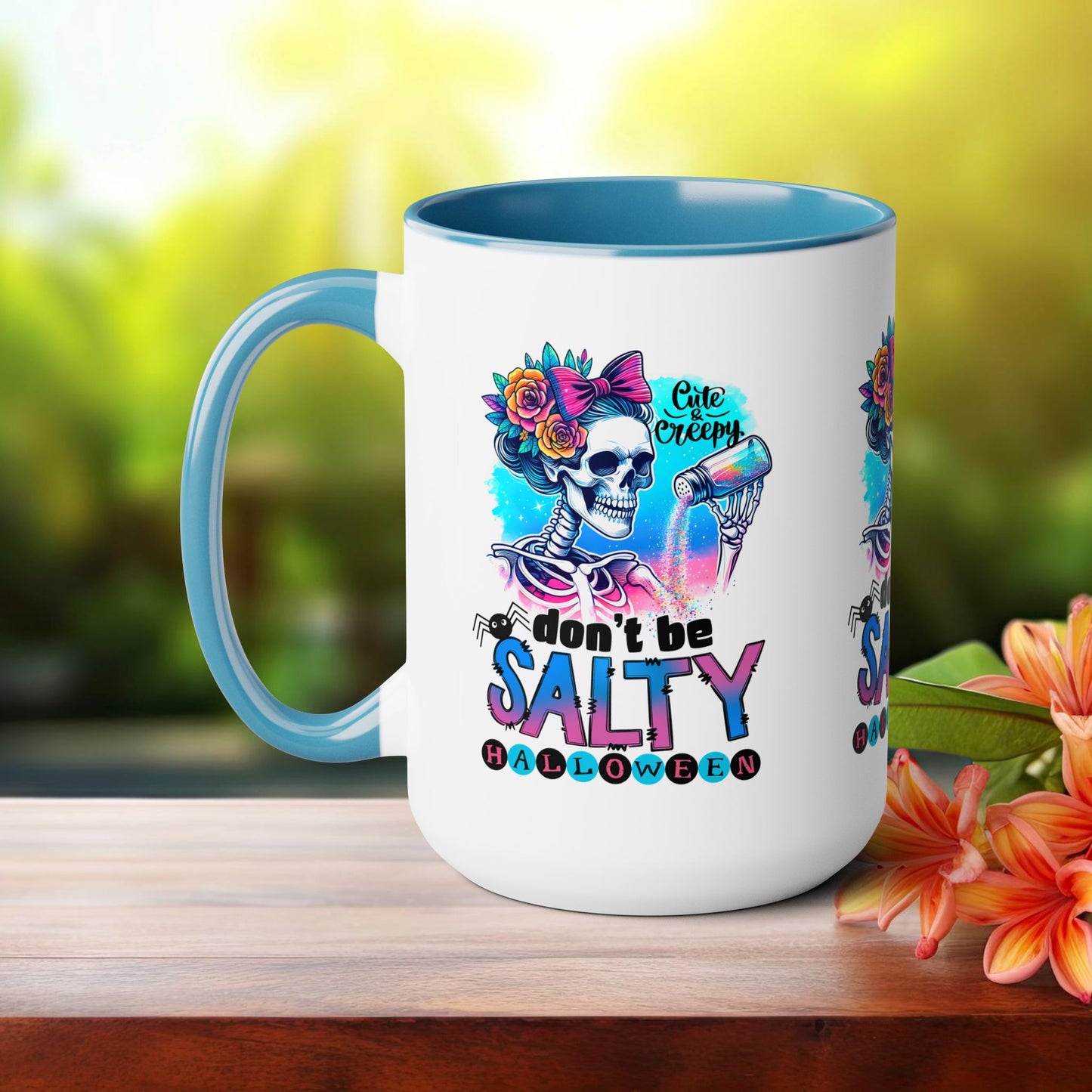 Don't Be Salty Happy Halloween Coffee Mug,  Let's Go Halloween Coffee Mug, Trick or Treat Halloween Coffee Mug, Cute Skeleton Coffee Mug, Spooky Season Halloween Coffee Mug.