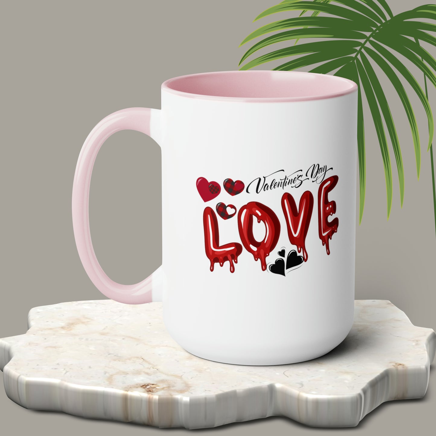 Happy valentines day Two-Tone Coffee Mugs, 15oz