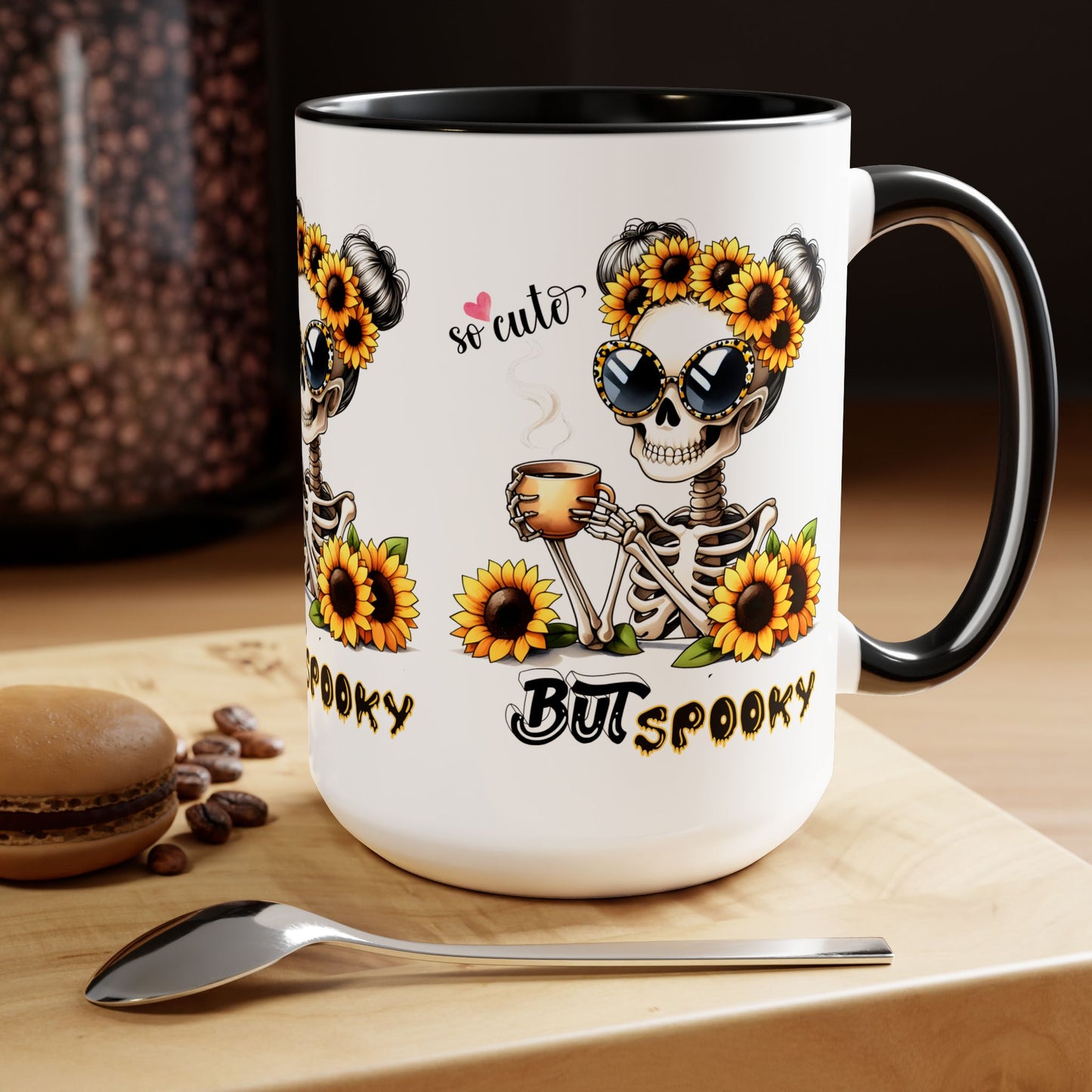 So cute But Spooky Halloween Coffee Mug,  Let's Go Halloween Coffee Mug, Trick or Treat Halloween Coffee Mug, Cute Skeleton Coffee Mug, Spooky Season Halloween Coffee Mug.