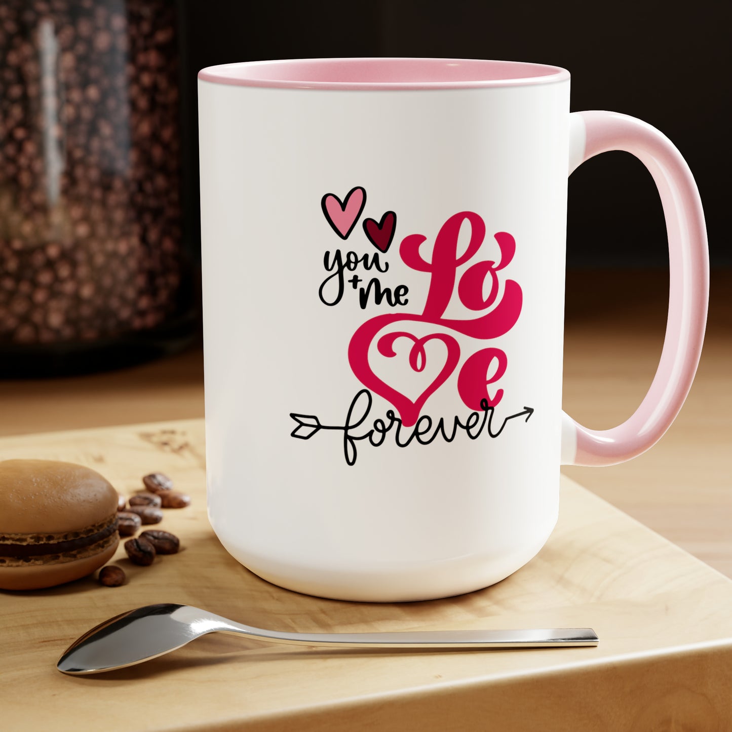 Happy valentines day Two-Tone Coffee Mugs, 15oz