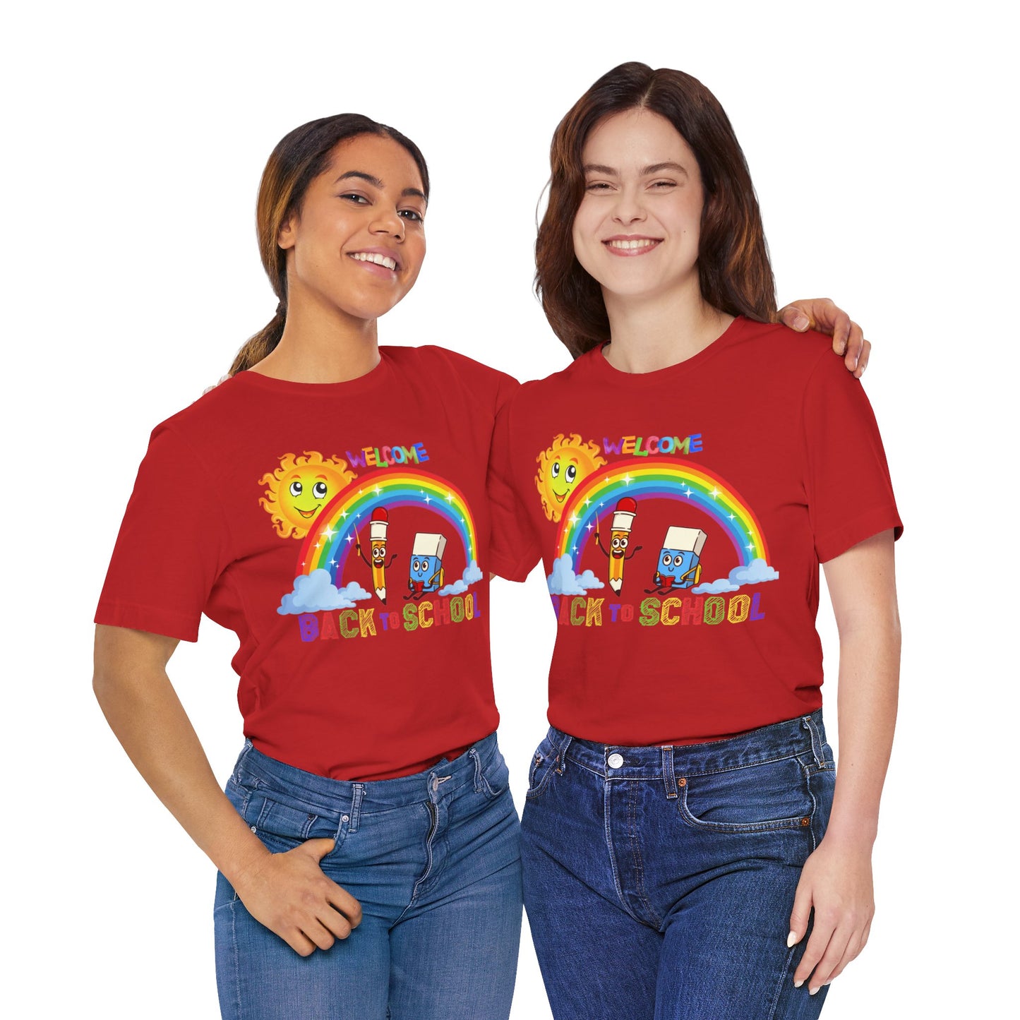 Welcome Back To School T-Shirt, Hello Teacher T-Shirt, Back To School T-Shirt, Teach Love Inspire Teacher Shirt, Teacher Back To school unisex jersey short sleeve.First Day Vibes T-Shirt.