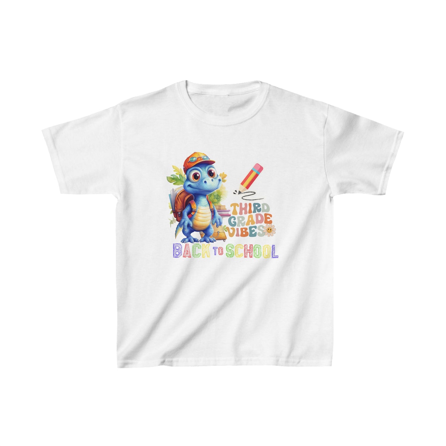 Third Grade Vibes Kids T-Shirt, Ready To Rule The School Kids Shirt, Back To School Kids Heavy Cotton™ Tee, Back to school Kids Shirt, 1st Day Of School Shirt, Back To School Cotton T-Shirt.