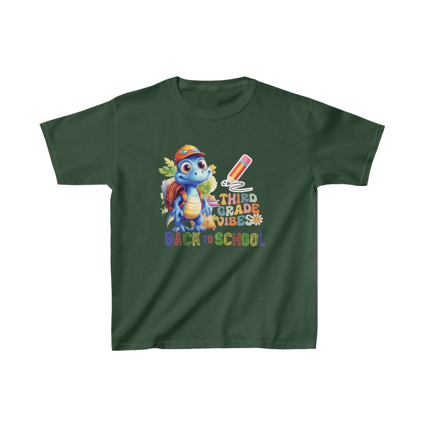 Third Grade Vibes Kids T-Shirt, Ready To Rule The School Kids Shirt, Back To School Kids Heavy Cotton™ Tee, Back to school Kids Shirt, 1st Day Of School Shirt, Back To School Cotton T-Shirt.