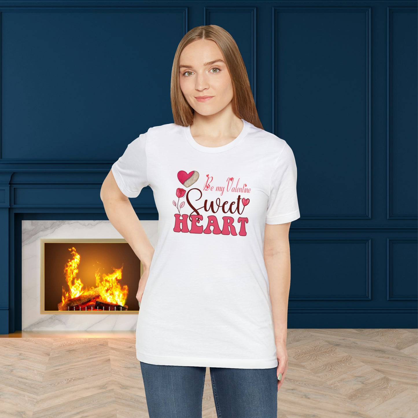 Happy valentines day Unisex Jersey Short Sleeve Tee