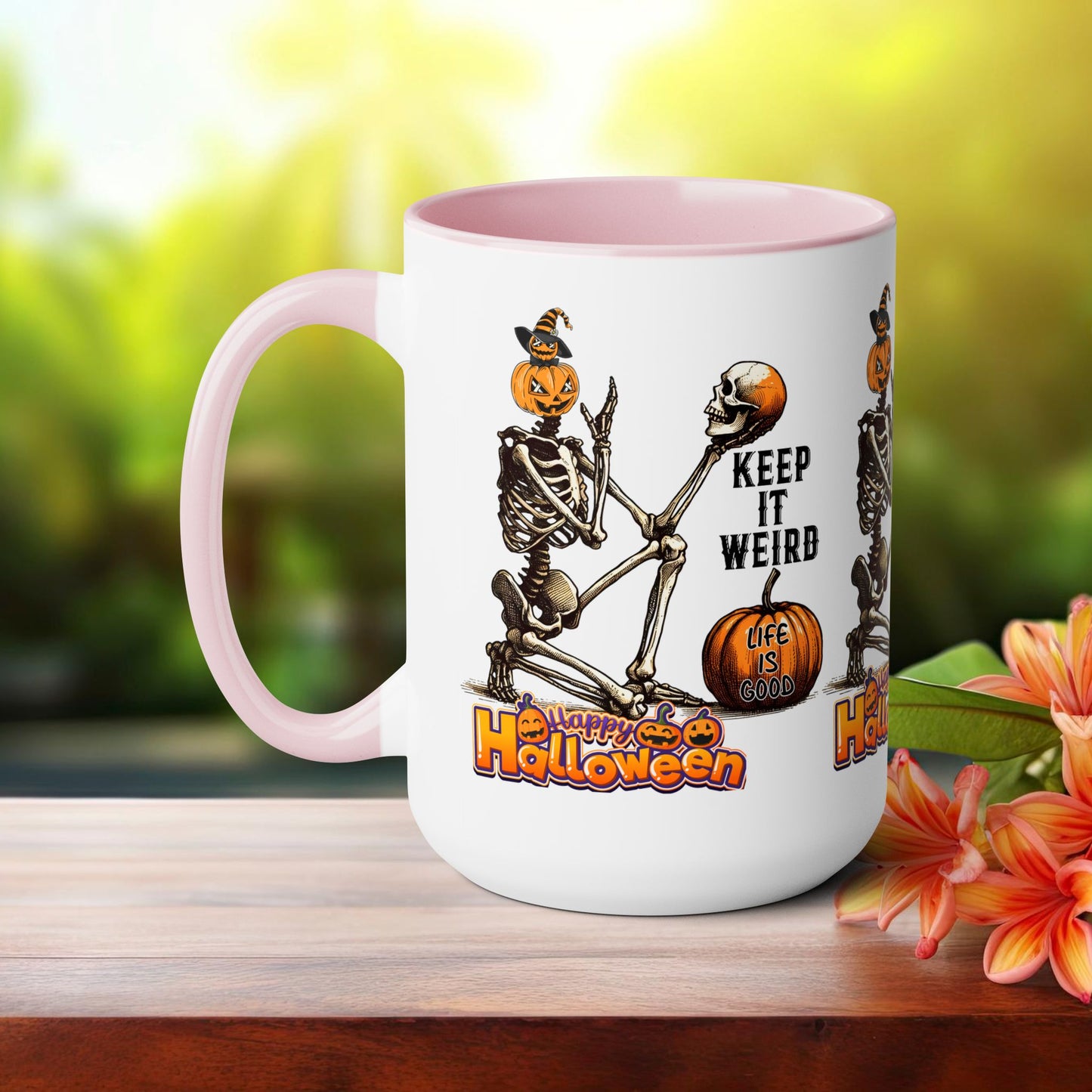 Keep It Weird Halloween Coffee Mug, Beware Halloween Coffee Mug, Trick or Treat Halloween Coffee Mug, Cute Skeleton Coffee Mug, Spooky Season Halloween Coffee Mug.