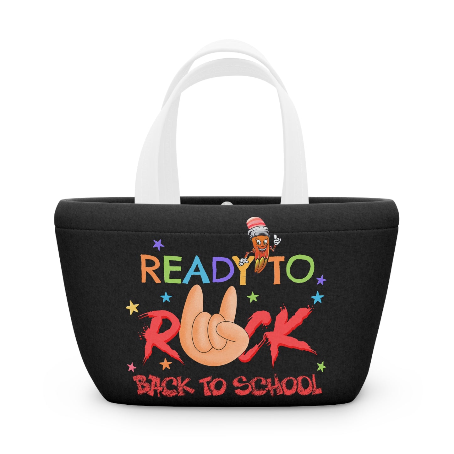 Ready To Rock Lunch Bag, Back To School Lunch Bag, Back to Learning Lunch Bag, Ready for School Lunch Bag. First day Of School.