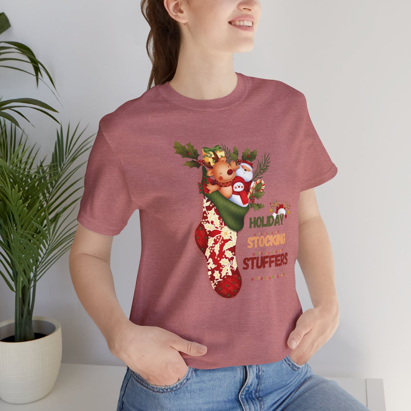 Holiday Stocking Stuffers Unisex Tee, Christmas Shirt, Christmas Outfit, Merry Christmas T-shirt, Merry Christmas 2024 T-shirt, Christmas Gift, Family Holiday Outfit.