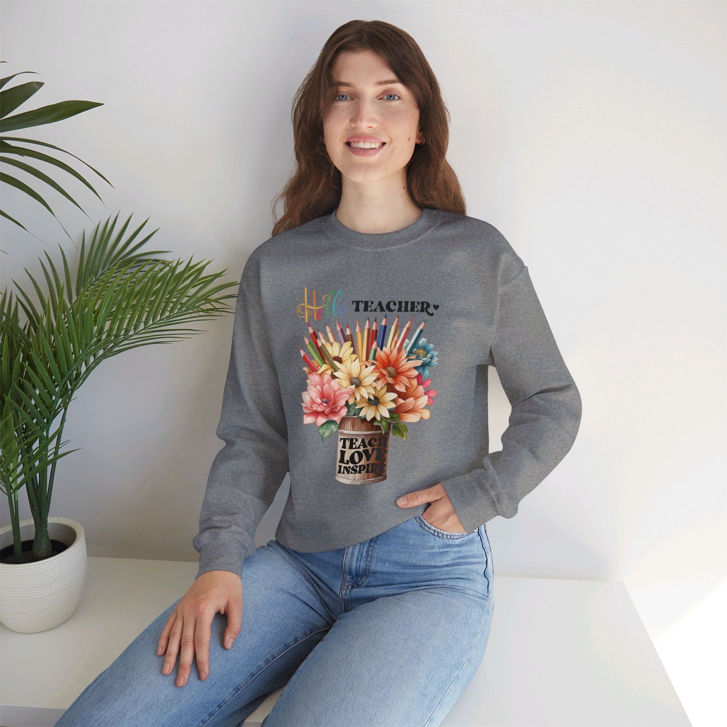 We Love Teachers Sweatshirt, Back To school unisex heavy blend crewneck sweatshirt, Teacher Back To school  Sweatshirt. First Day Vibes Sweatshirt.