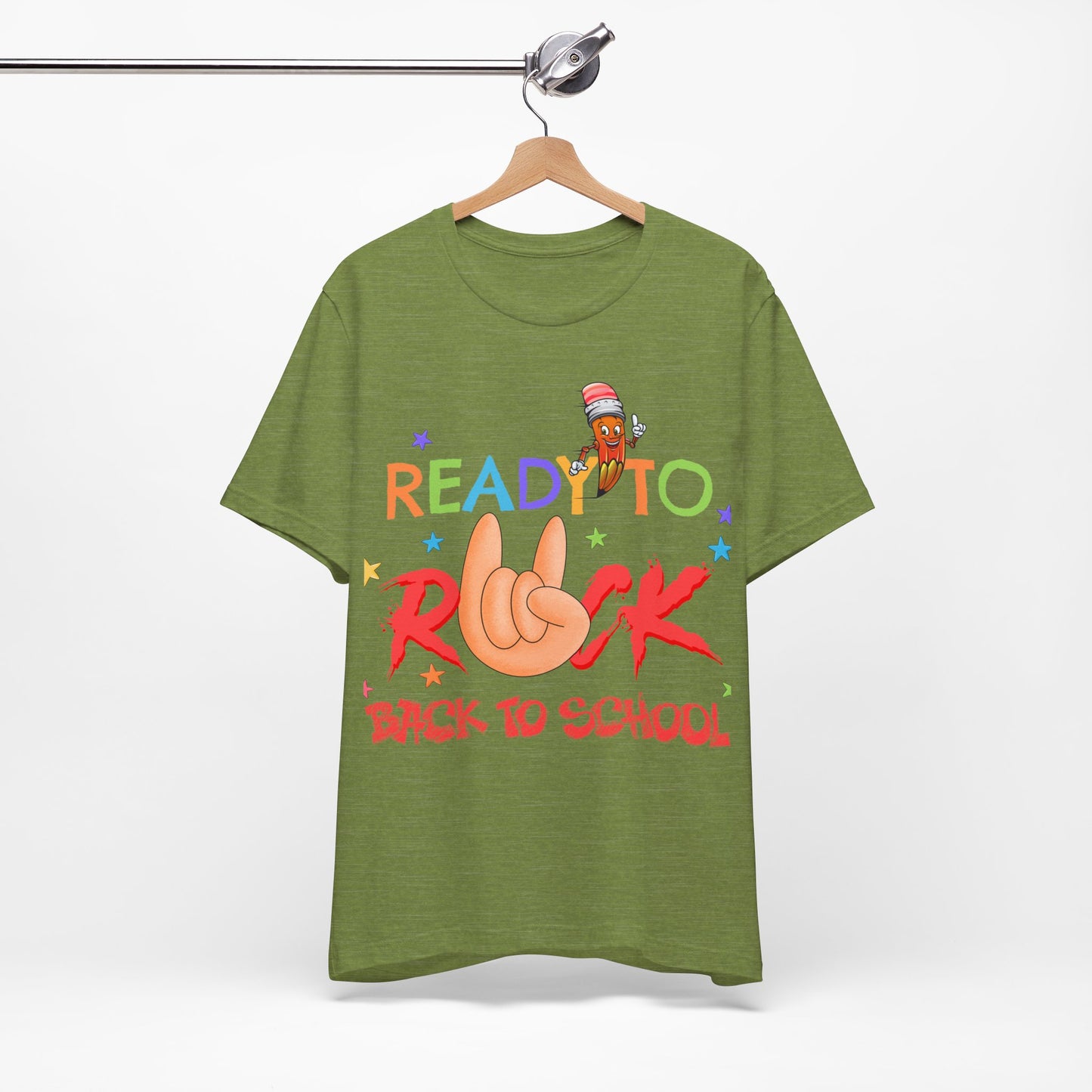 Ready To Rock T-Shirt, Back To School T-Shirt, Teach Love Inspire Teacher Shirt, Teacher Back To school unisex jersey short sleeve.First Day Vibes T-Shirt.