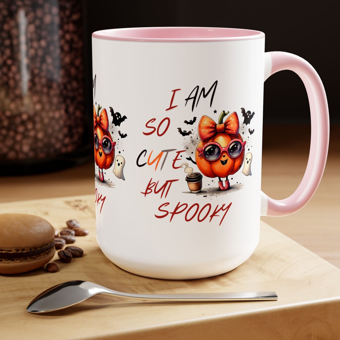 I Am So Cute But Spooky Halloween Coffee Mug,  Let's Go Halloween Coffee Mug, Trick or Treat Halloween Coffee Mug, Cute Skeleton Coffee Mug, Spooky Season Halloween Coffee Mug.