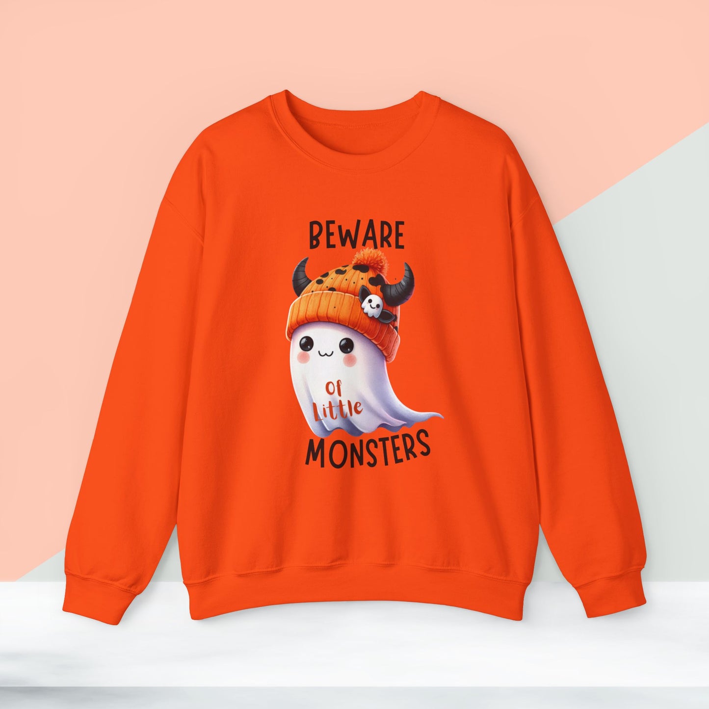 Beware Of Little Monsters Sweatshirt, Happy Halloween Sweatshirt - Unisex Heavy Blend Crewneck, Halloween Sweatshirt, Cute Spooky Ghost sweatshirt.