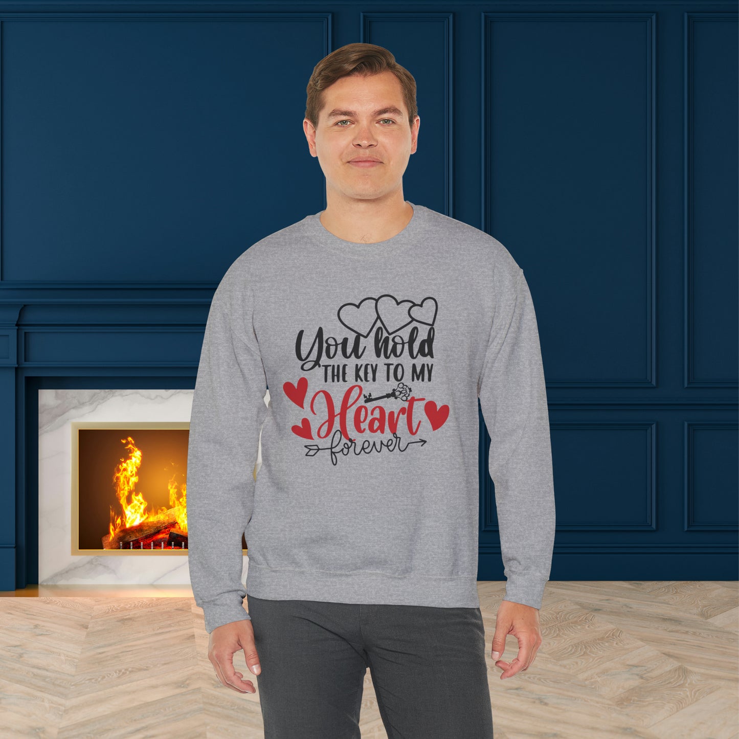 Happy valentines day Unisex Heavy Blend™ Crewneck Sweatshirt