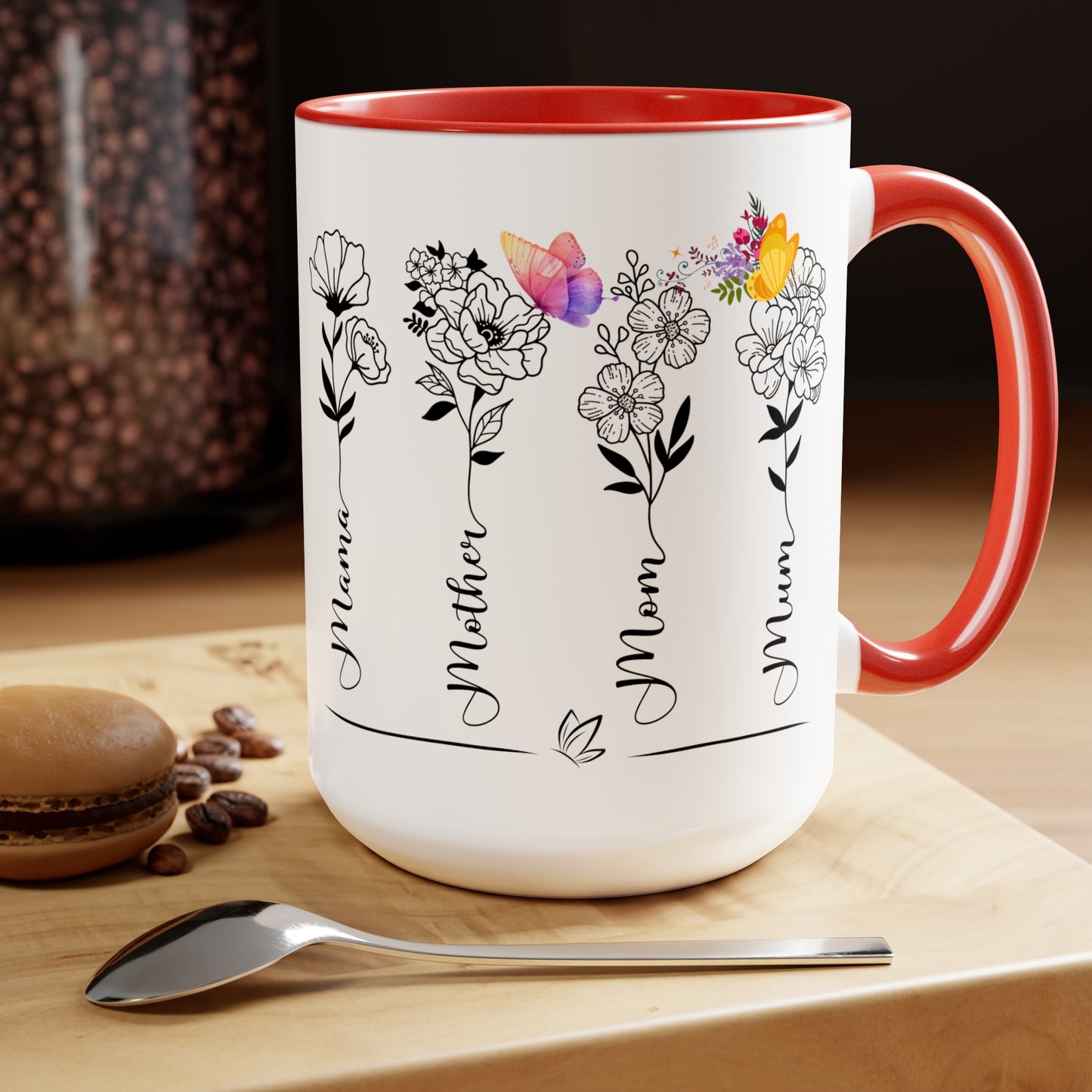 Happy Mother's dayTow-Tone Coffee Mug.15oz, Gift for mom, Mama's Coffee Mug