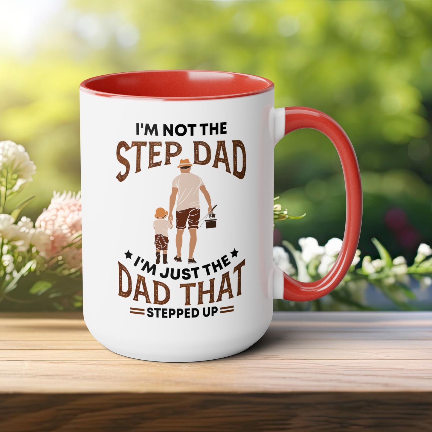 Happy father's dayTow-Tone Coffee Mug.15oz, Gift for Dad, Daddy's Coffee Mug