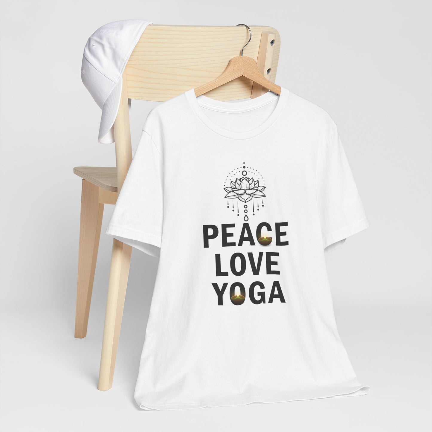 Peace Love Yoga T-Shirt, Cute Yoga workout Shirt, Yoga lovers T-shirt, Yoga Instructor Gift, Gym shirt, Gift For Yoga lover, Gift For Yogi.