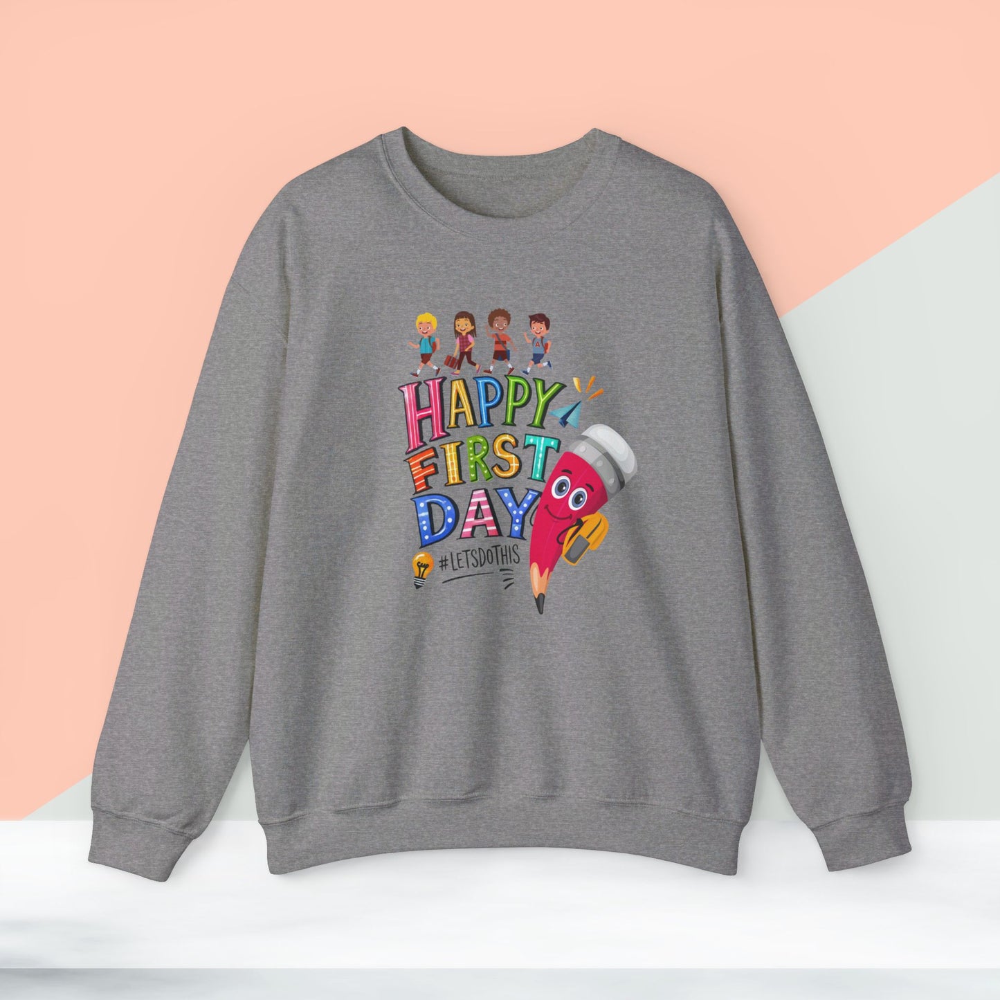 We Love Teachers Sweatshirt, Back To school unisex heavy blend crewneck sweatshirt, Teacher Back To school  Sweatshirt. First Day Vibes Sweatshirt.