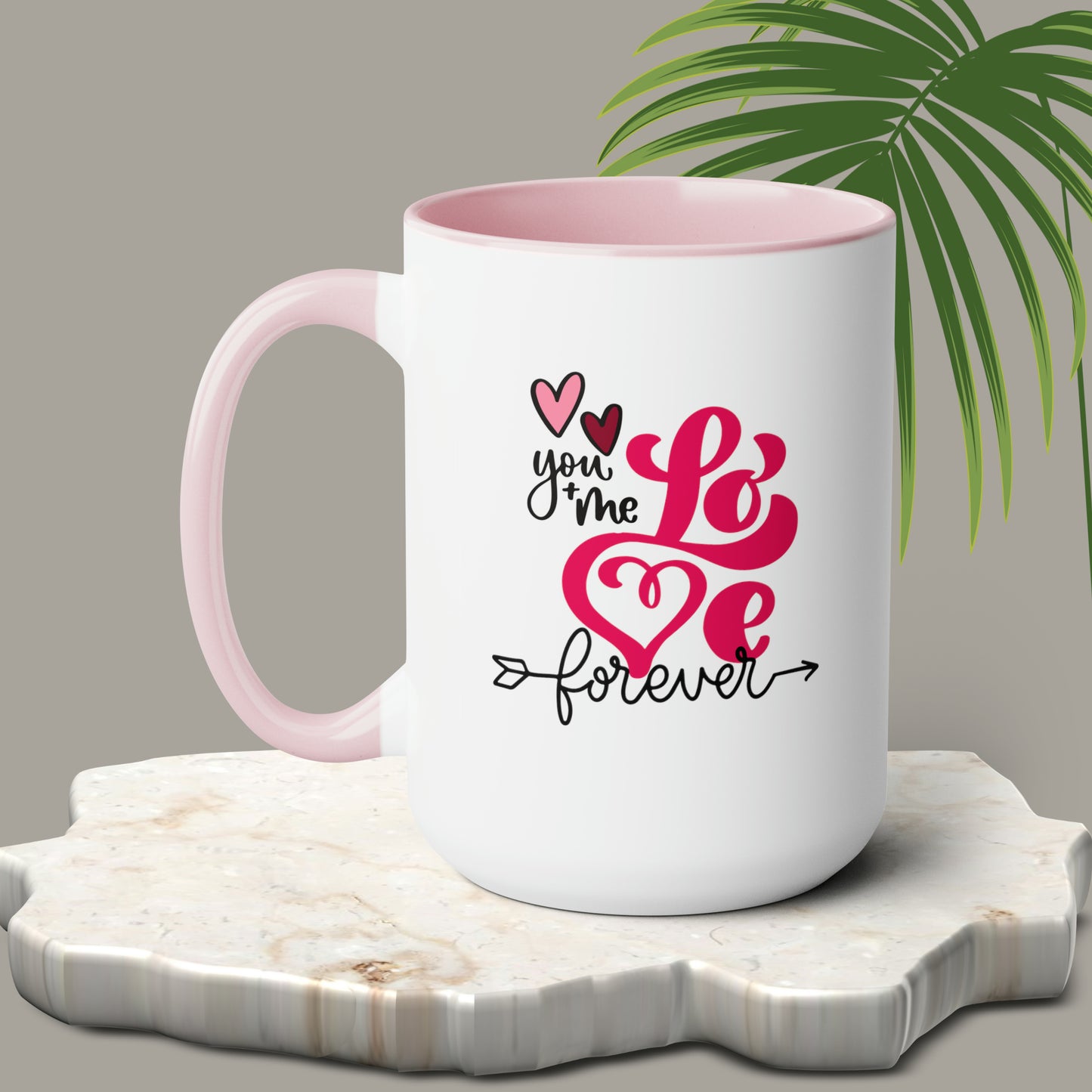 Happy valentines day Two-Tone Coffee Mugs, 15oz