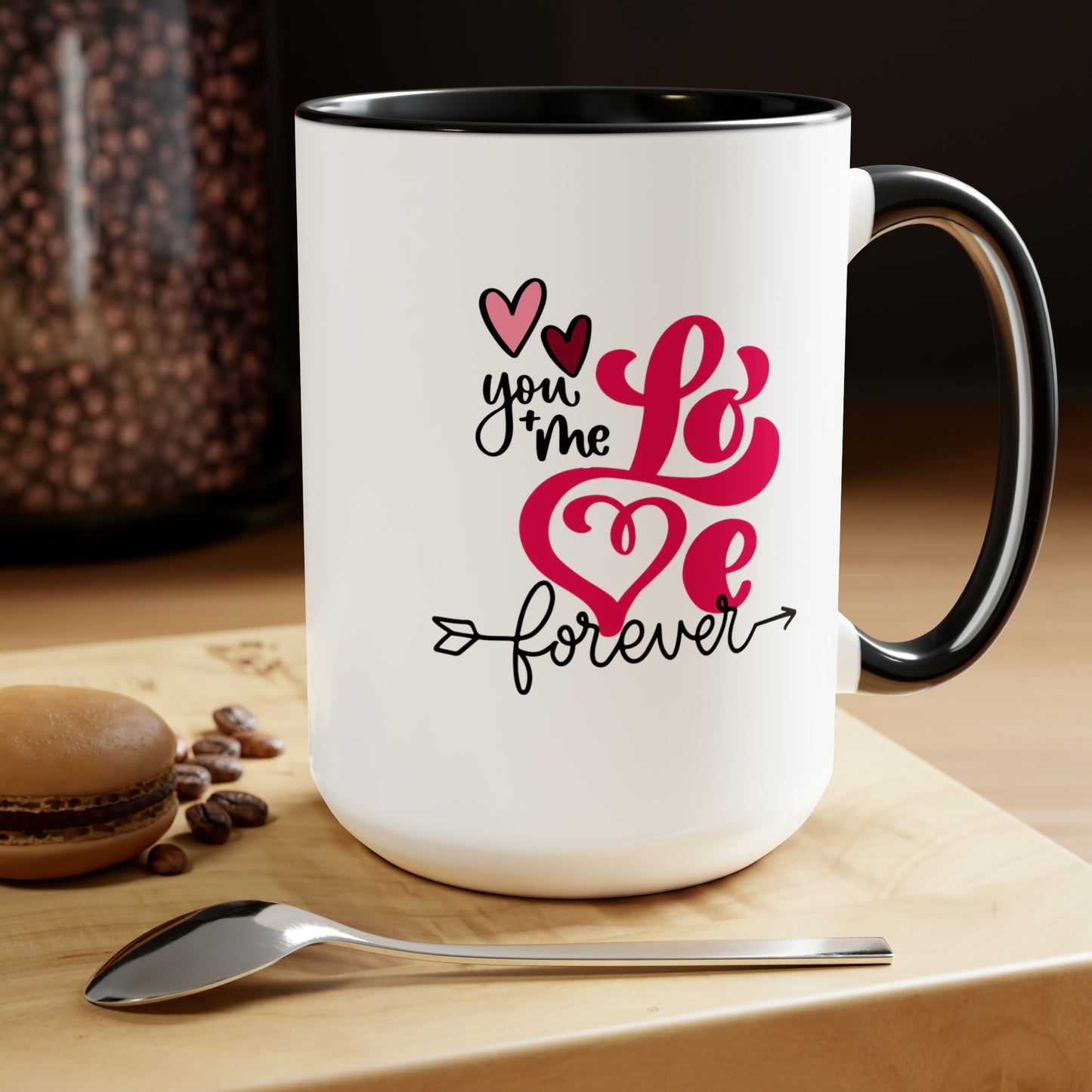 Happy valentines day Two-Tone Coffee Mugs, 15oz