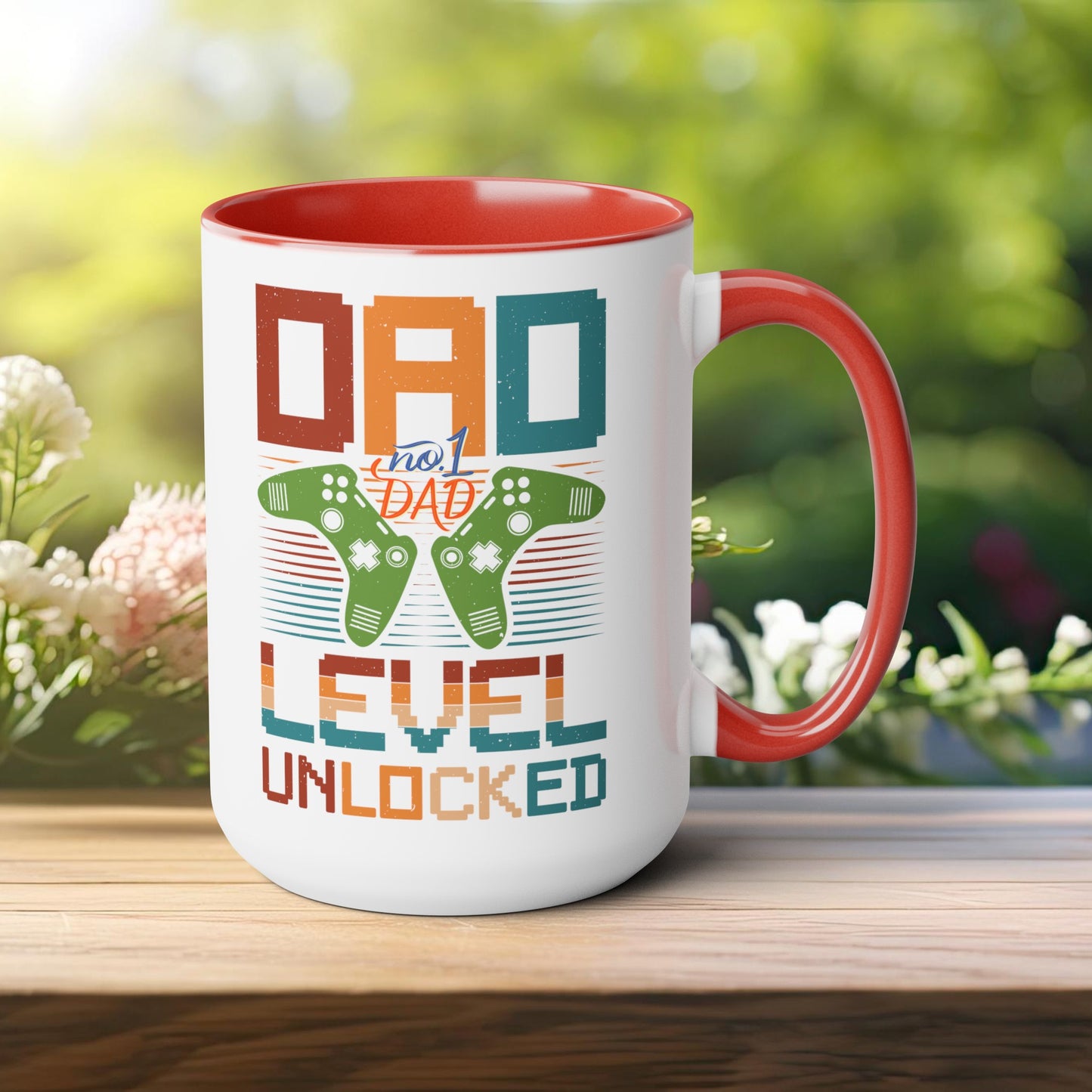 Happy father's dayTow-Tone Coffee Mug.15oz, Gift for Dad, Daddy's Coffee Mug