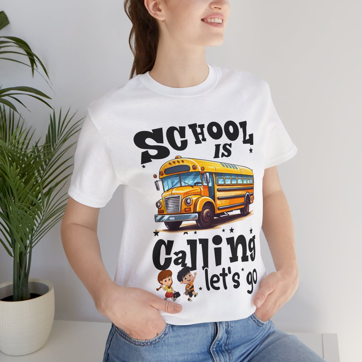 School Is calling T-shirt, First Day Of School T-Shirt, Teacher Back To school unisex jersey short sleeve.First Day Vibes T-Shirt.