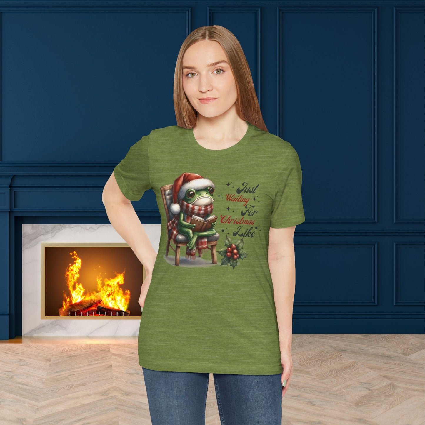 Waiting For Christmas Unisex Tee, Christmas Shirt, Christmas Outfit, Merry Christmas T-shirt, Merry Christmas 2024 T-shirt, Christmas Gift, Family Holiday Outfit.