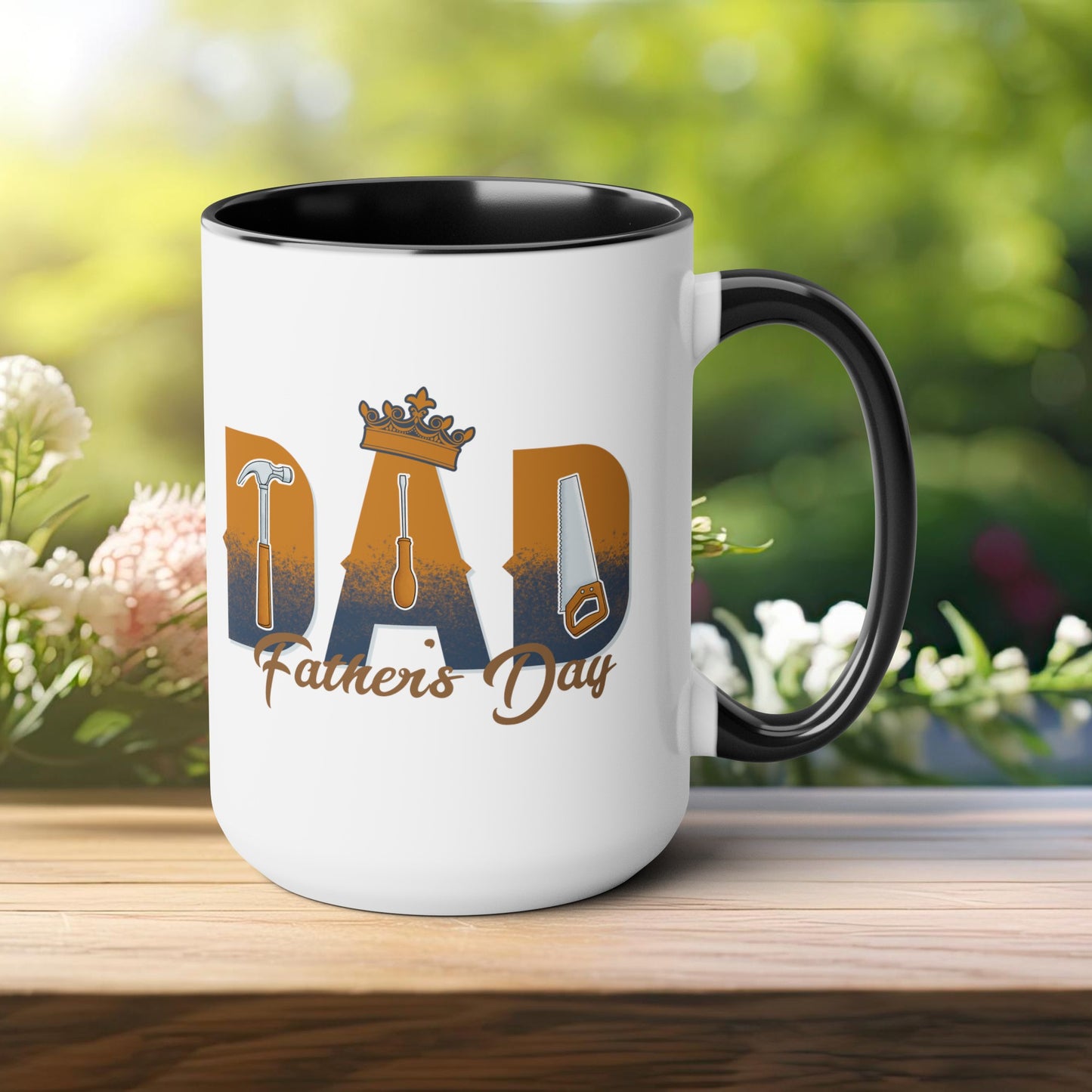 Happy father's dayTow-Tone Coffee Mug.15oz, Gift for Dad, Daddy's Coffee Mug