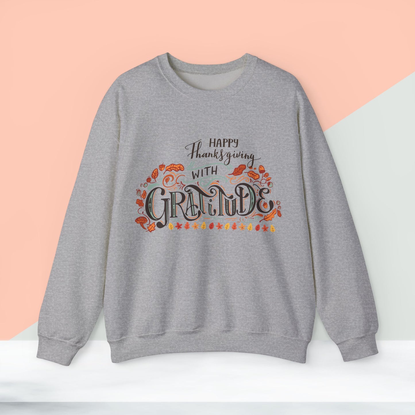 HappyThanksgiving With Gratitude  Sweatshirt - Unisex Heavy Blend, Happy Thanksgiving2024 Sweatshirt, Thanksgiving Gift, Festive Sweatshirt.