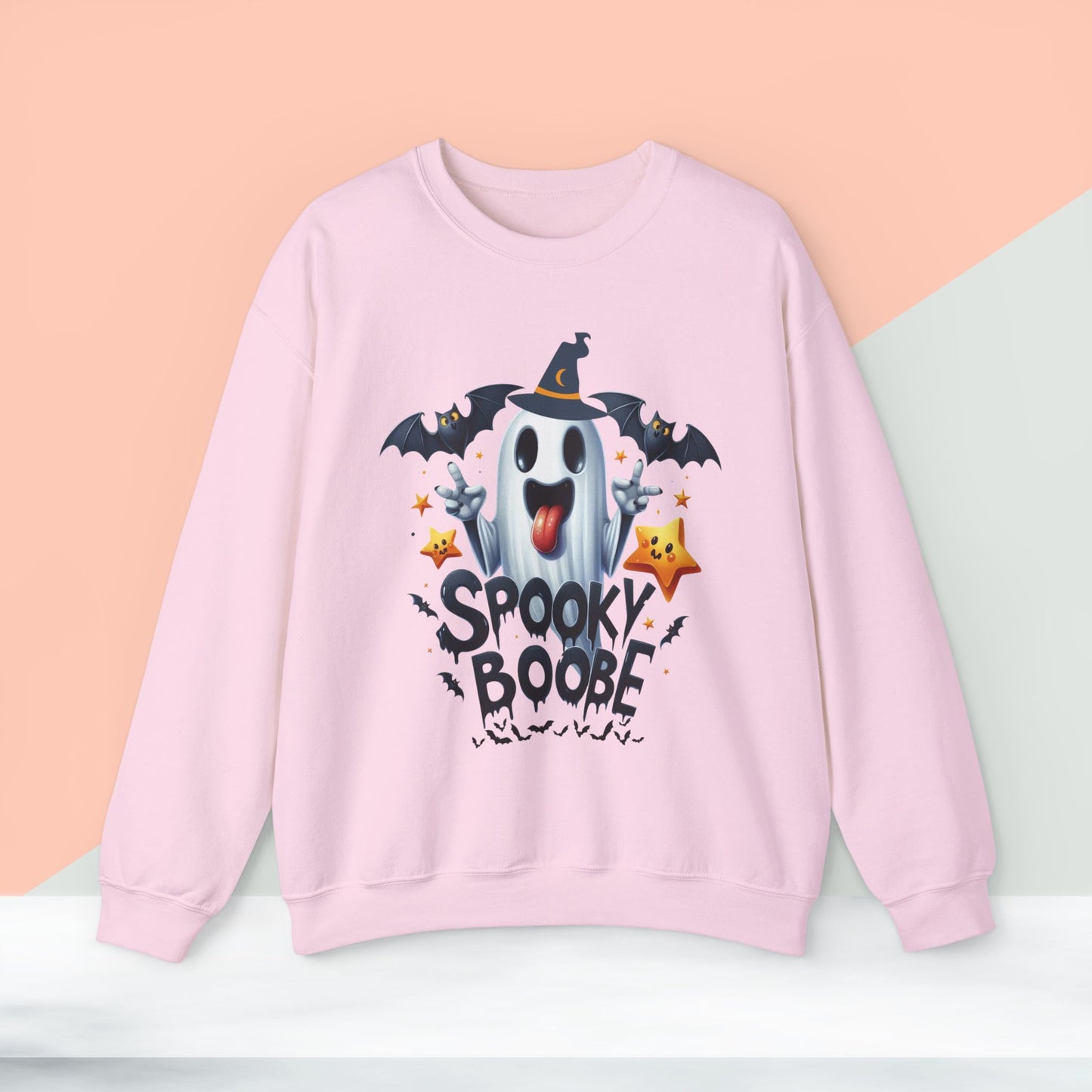 Spooky Halloween Sweatshirt - Unisex Heavy Blend Crewneck, halloween sweatshirt, cute spooky cat sweatshirt.