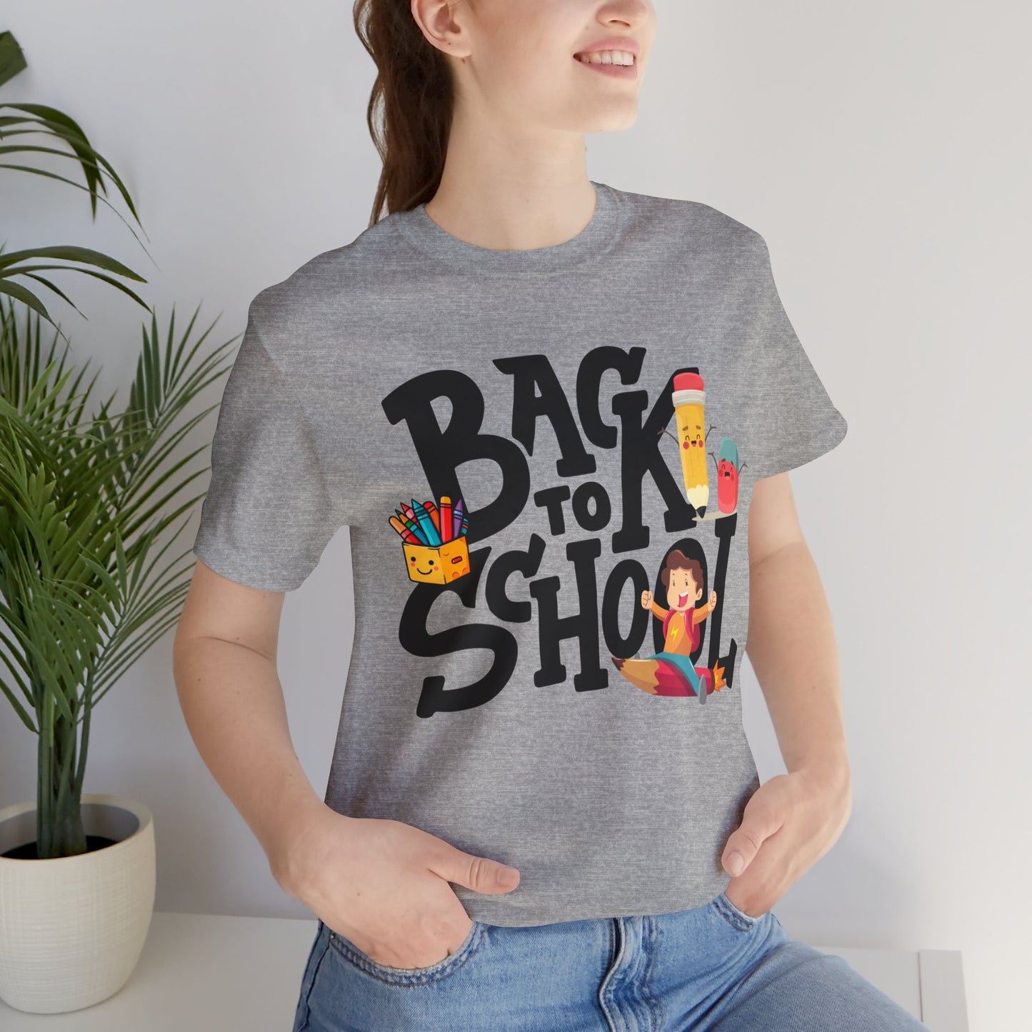 Teacher T-Shirt, Teacher Back To school unisex jersey short sleeve.First Day Vibes T-Shirt.